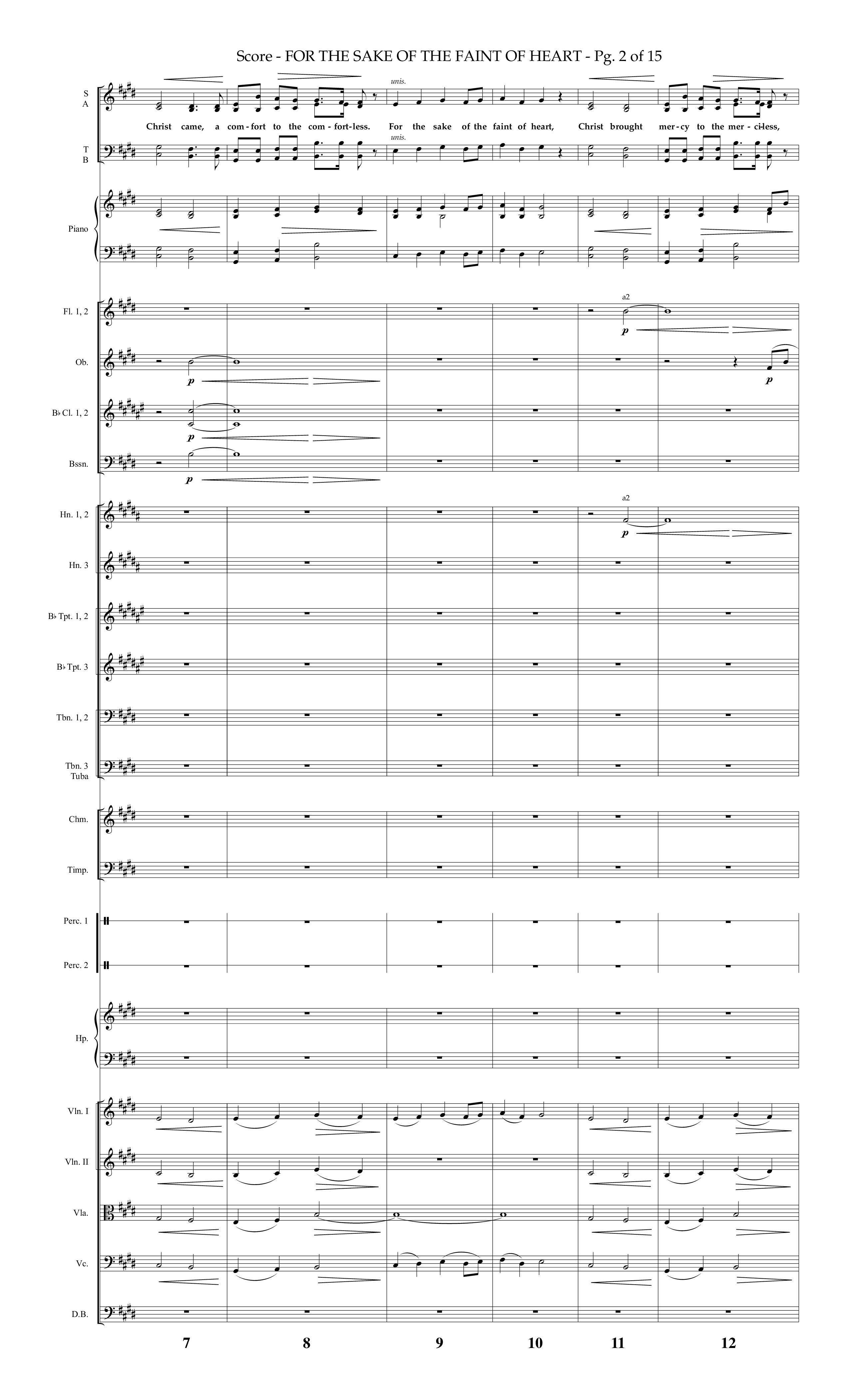 For The Sake Of The Faint Of Heart (Choral Anthem SATB) Conductor's Score (Lifeway Choral / Arr. Phillip Keveren)