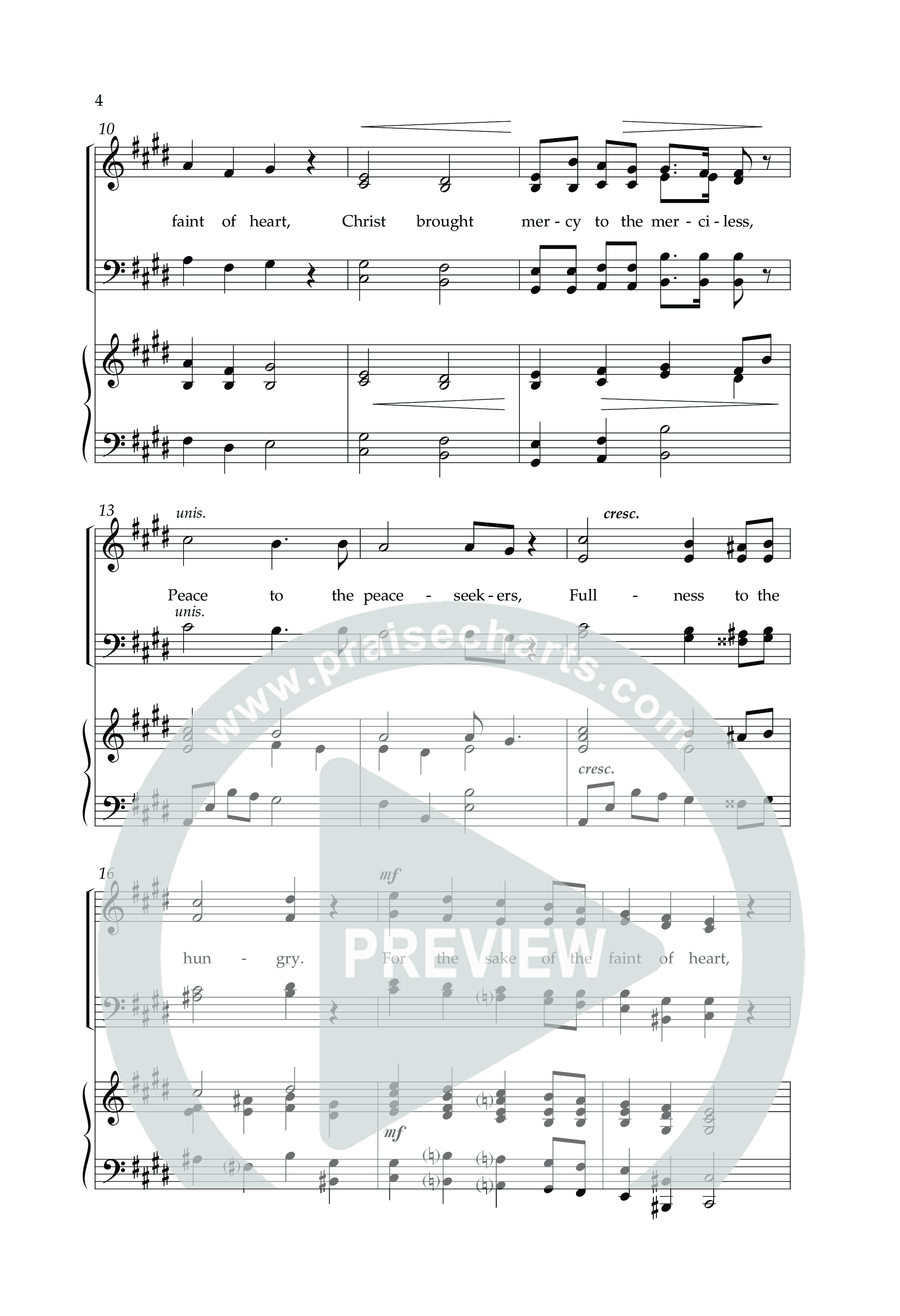 For The Sake Of The Faint Of Heart (Choral Anthem SATB) Anthem (SATB/Piano) (Lifeway Choral / Arr. Phillip Keveren)