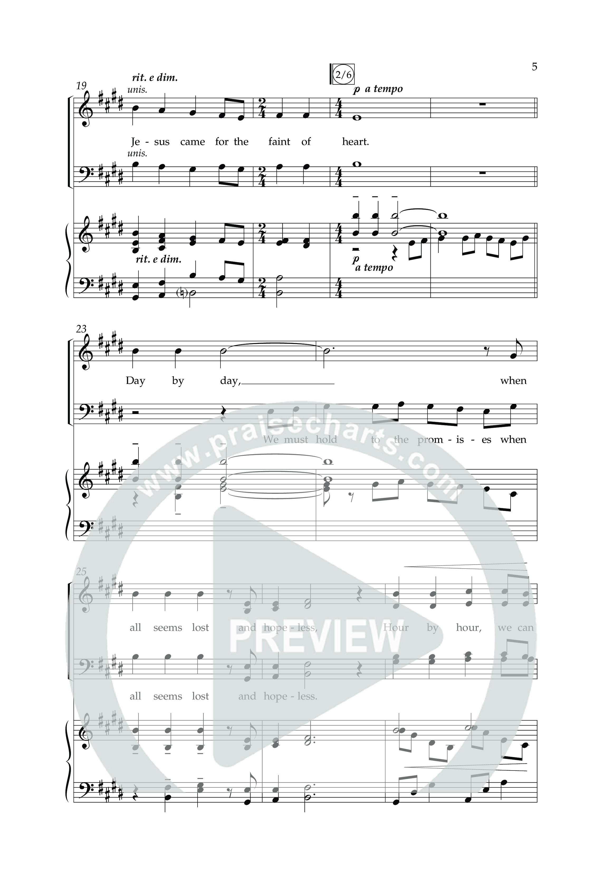 For The Sake Of The Faint Of Heart (Choral Anthem SATB) Anthem (SATB/Piano) (Lifeway Choral / Arr. Phillip Keveren)