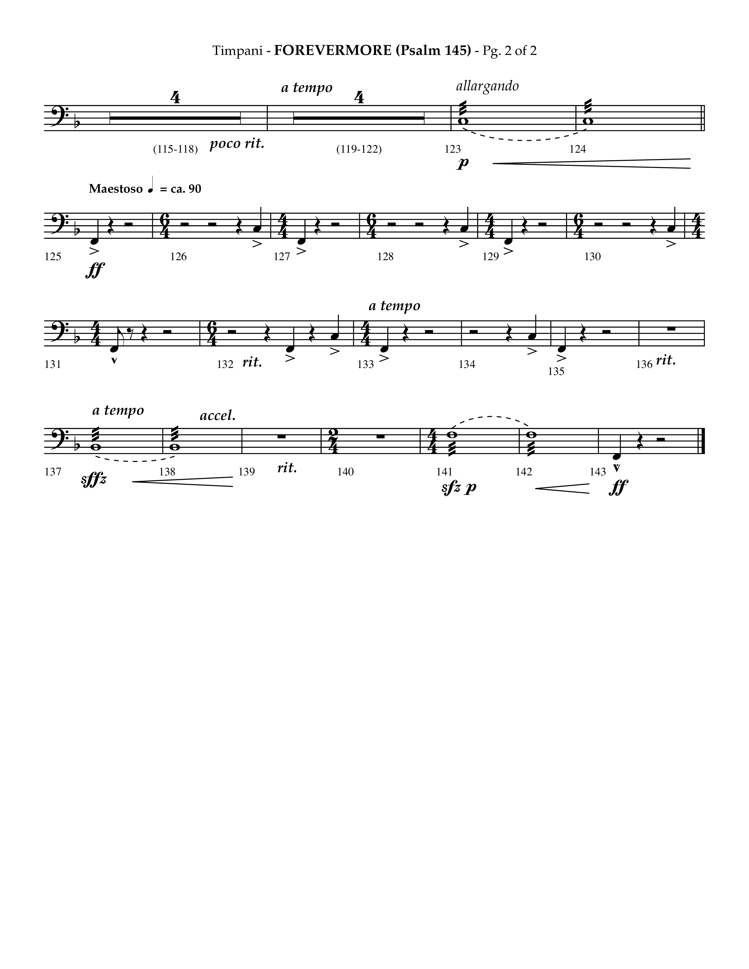 Forevermore (Psalm 145) (Choral Anthem SATB) Timpani (Lifeway Choral / Arr. Phillip Keveren)