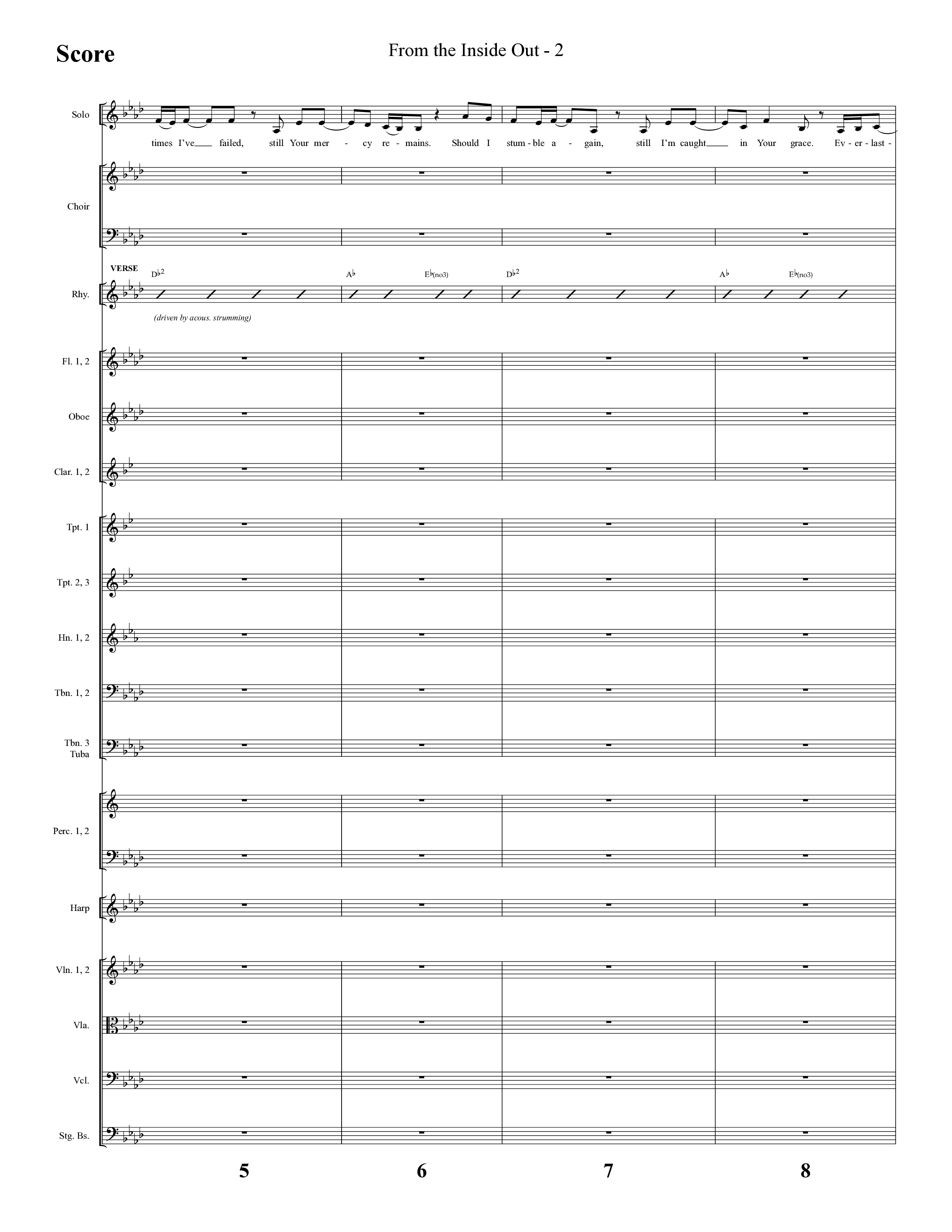 From The Inside Out (Choral Anthem SATB) Orchestration (Lifeway Choral / Arr. Cliff Duren)