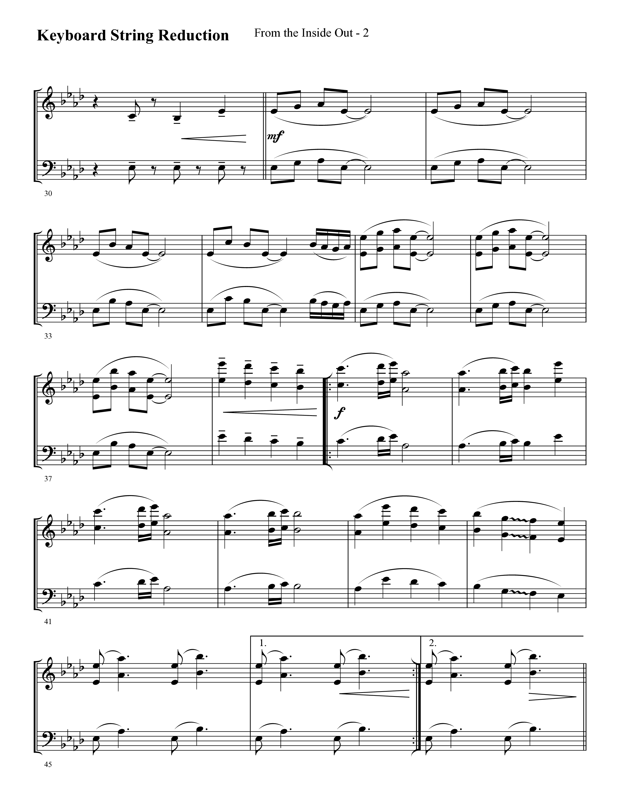 From The Inside Out (Choral Anthem SATB) String Reduction (Lifeway Choral / Arr. Cliff Duren)