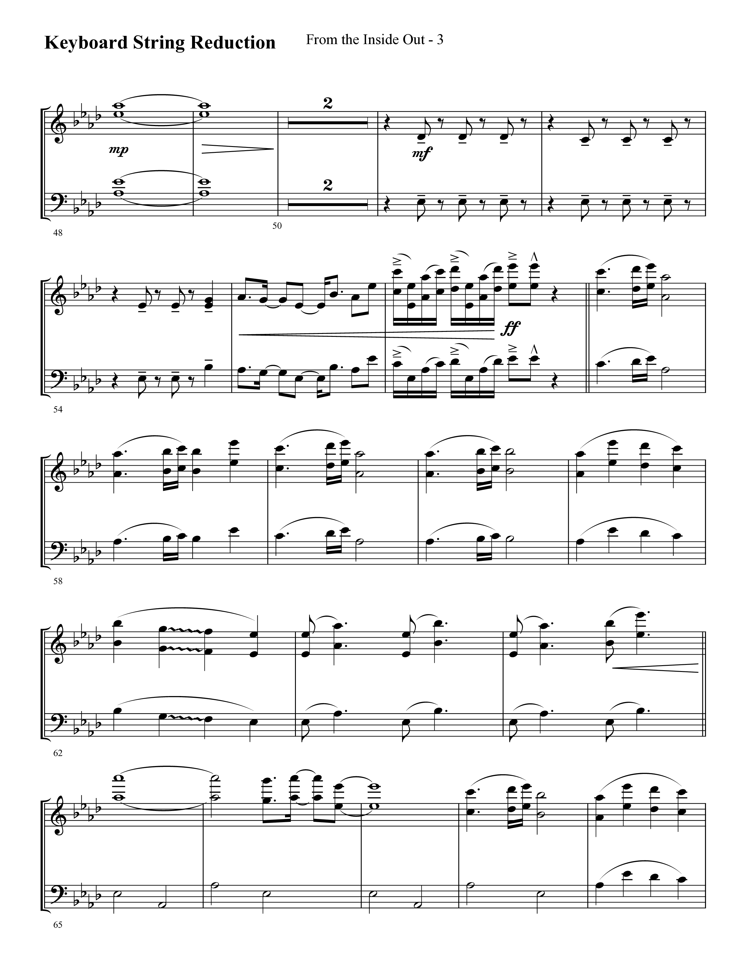 From The Inside Out (Choral Anthem SATB) String Reduction (Lifeway Choral / Arr. Cliff Duren)