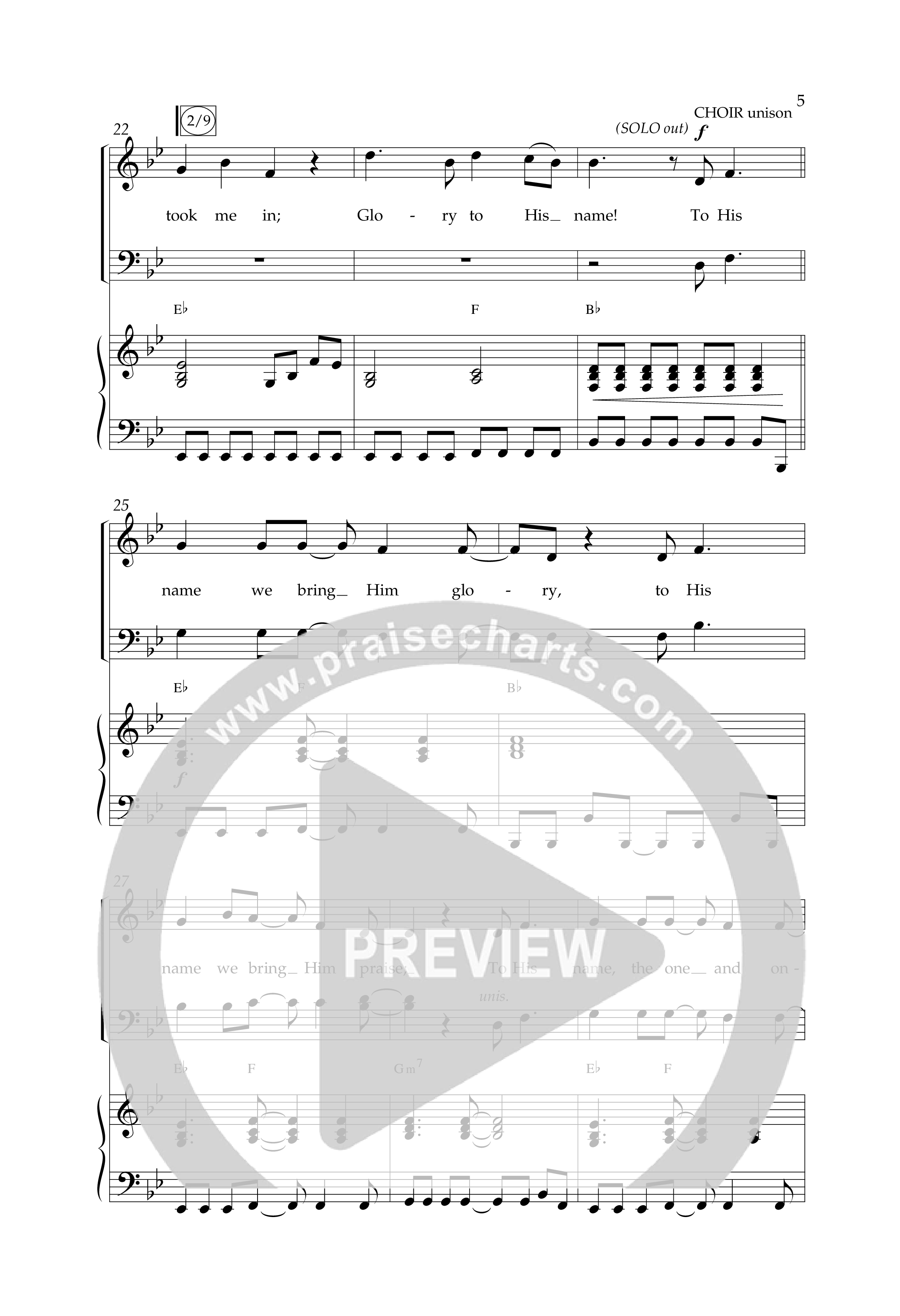 Glory To His Name (Choral Anthem SATB) Anthem (SATB/Piano) (Lifeway Choral / Arr. Phillip Keveren / Arr. Don Koch)