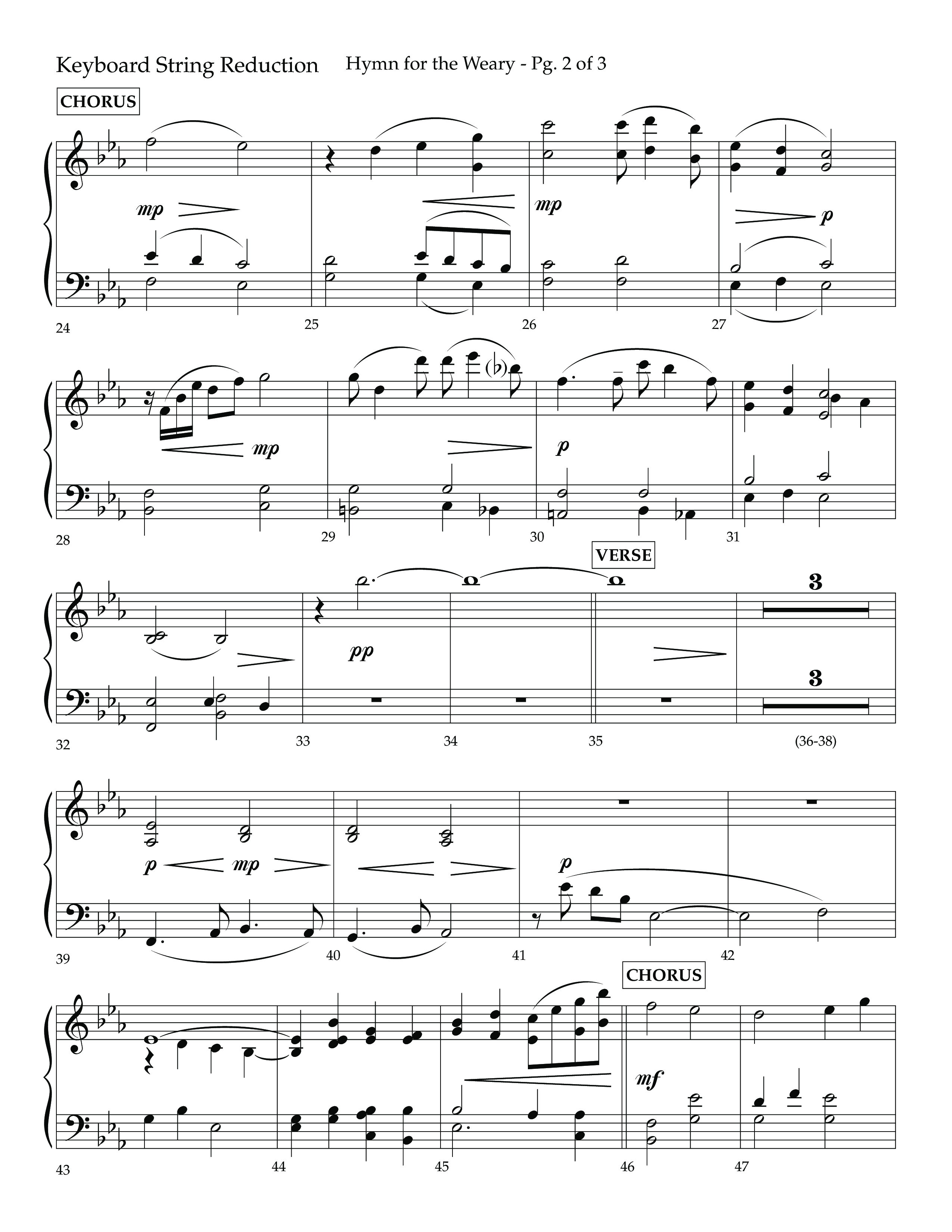 Hymn For The Weary (Choral Anthem SATB) String Reduction (Lifeway Choral / Arr. Cody McVey)