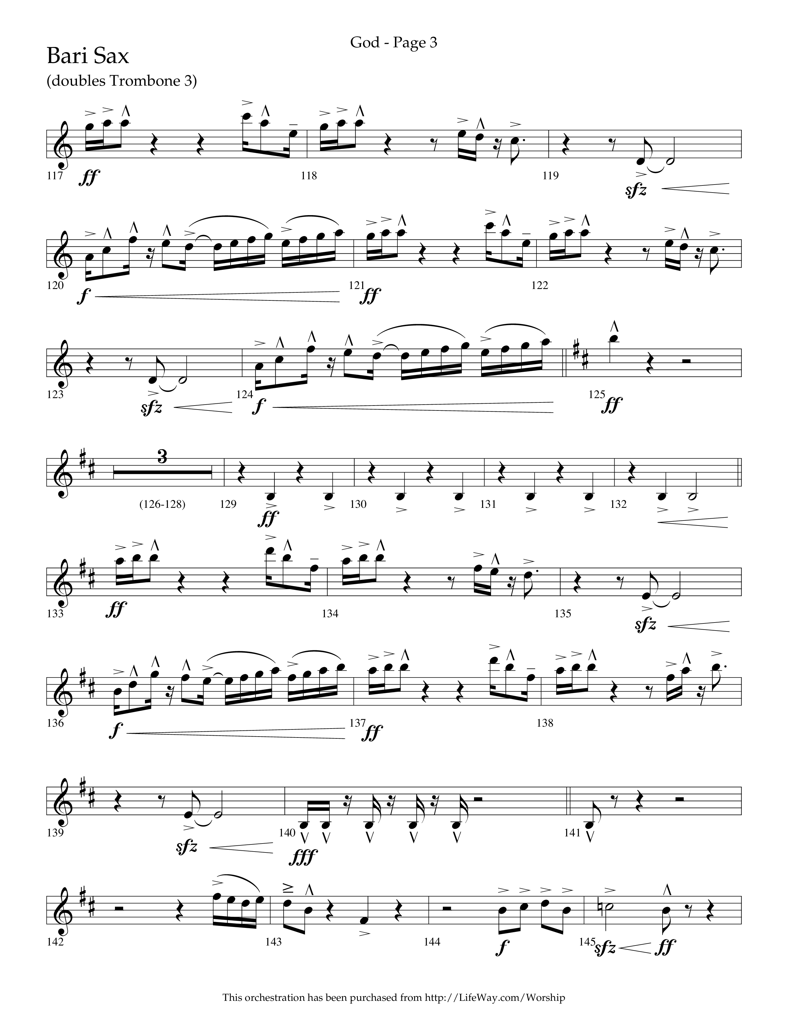 God (Choral Anthem SATB) Bari Sax (Lifeway Choral / Arr. Cliff Duren)