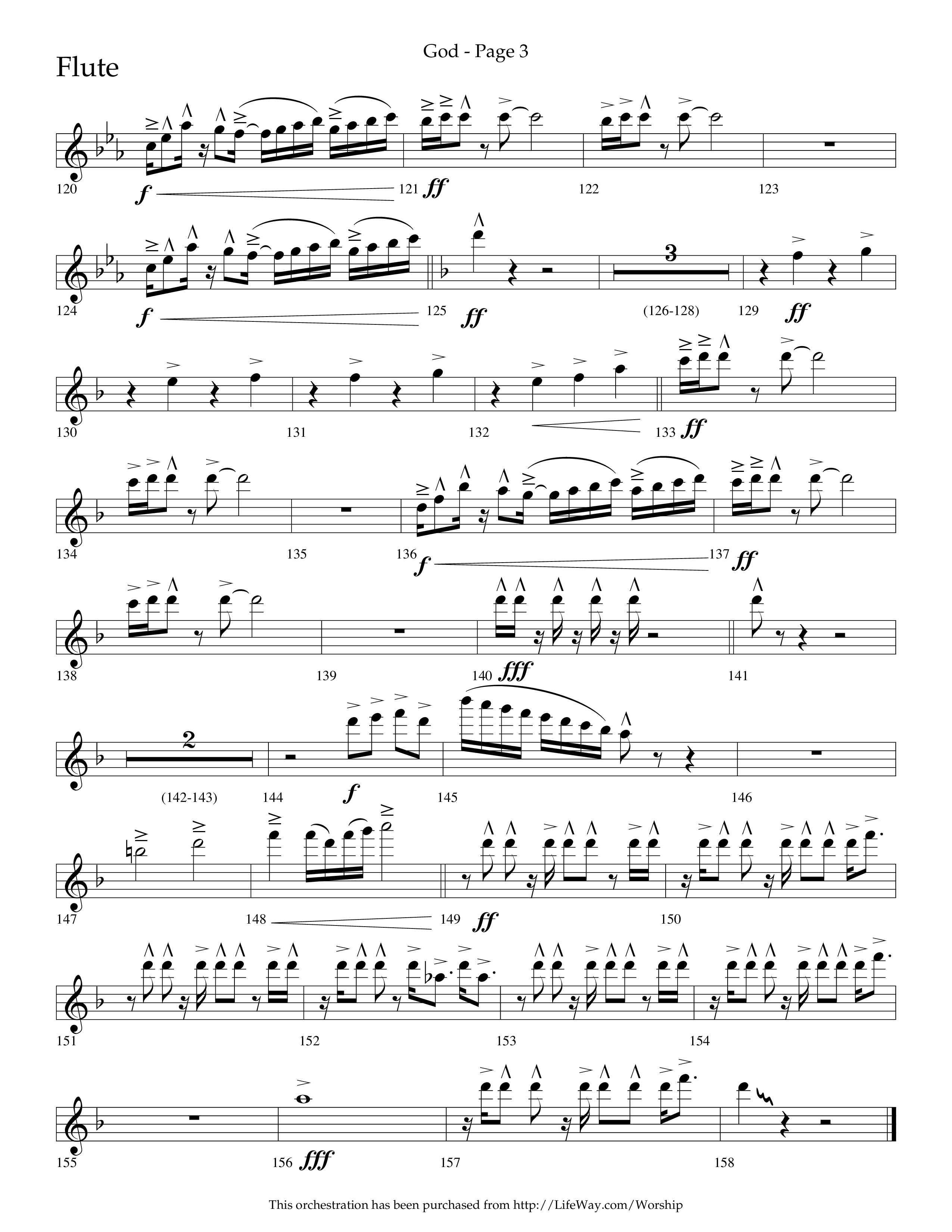 God (Choral Anthem SATB) Flute (Lifeway Choral / Arr. Cliff Duren)