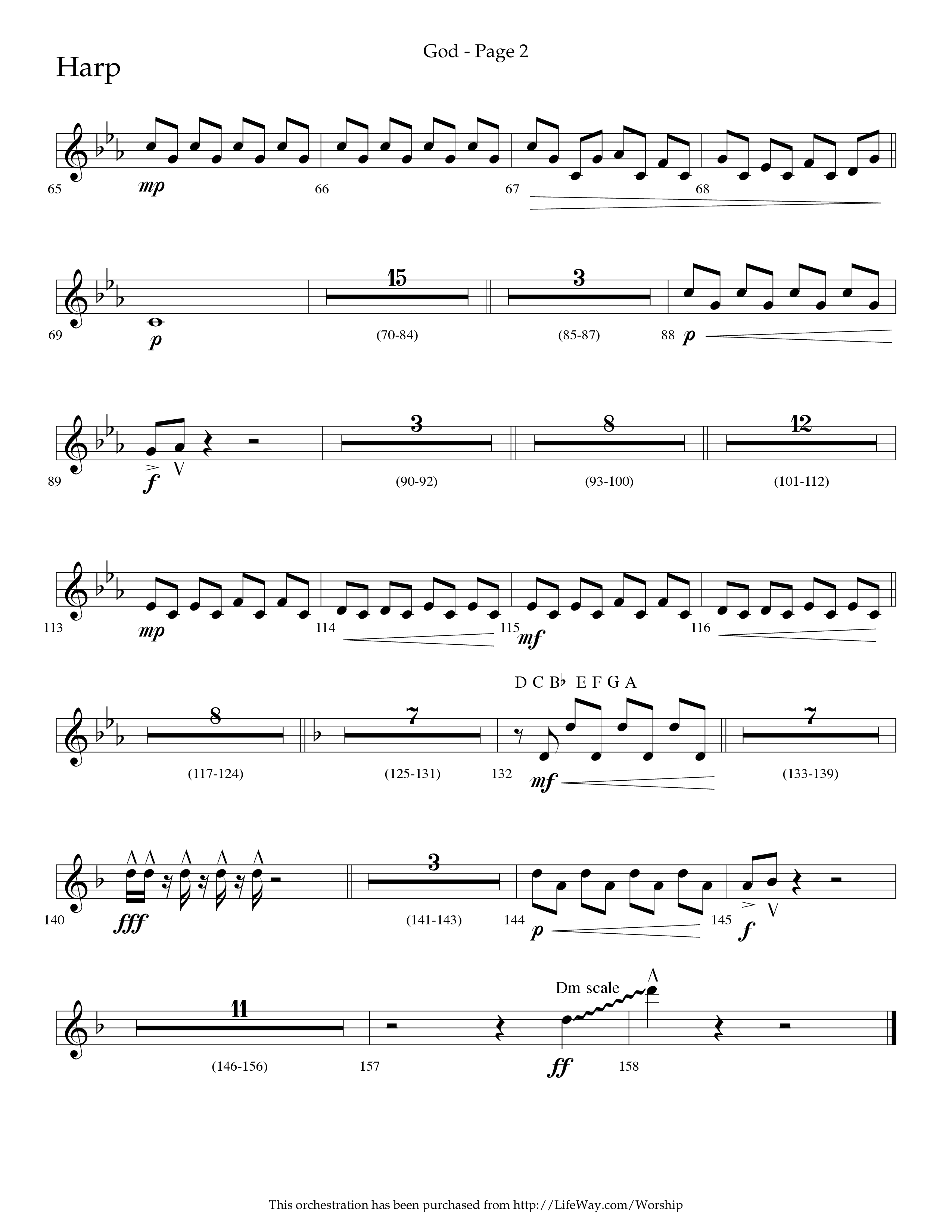 God (Choral Anthem SATB) Harp (Lifeway Choral / Arr. Cliff Duren)