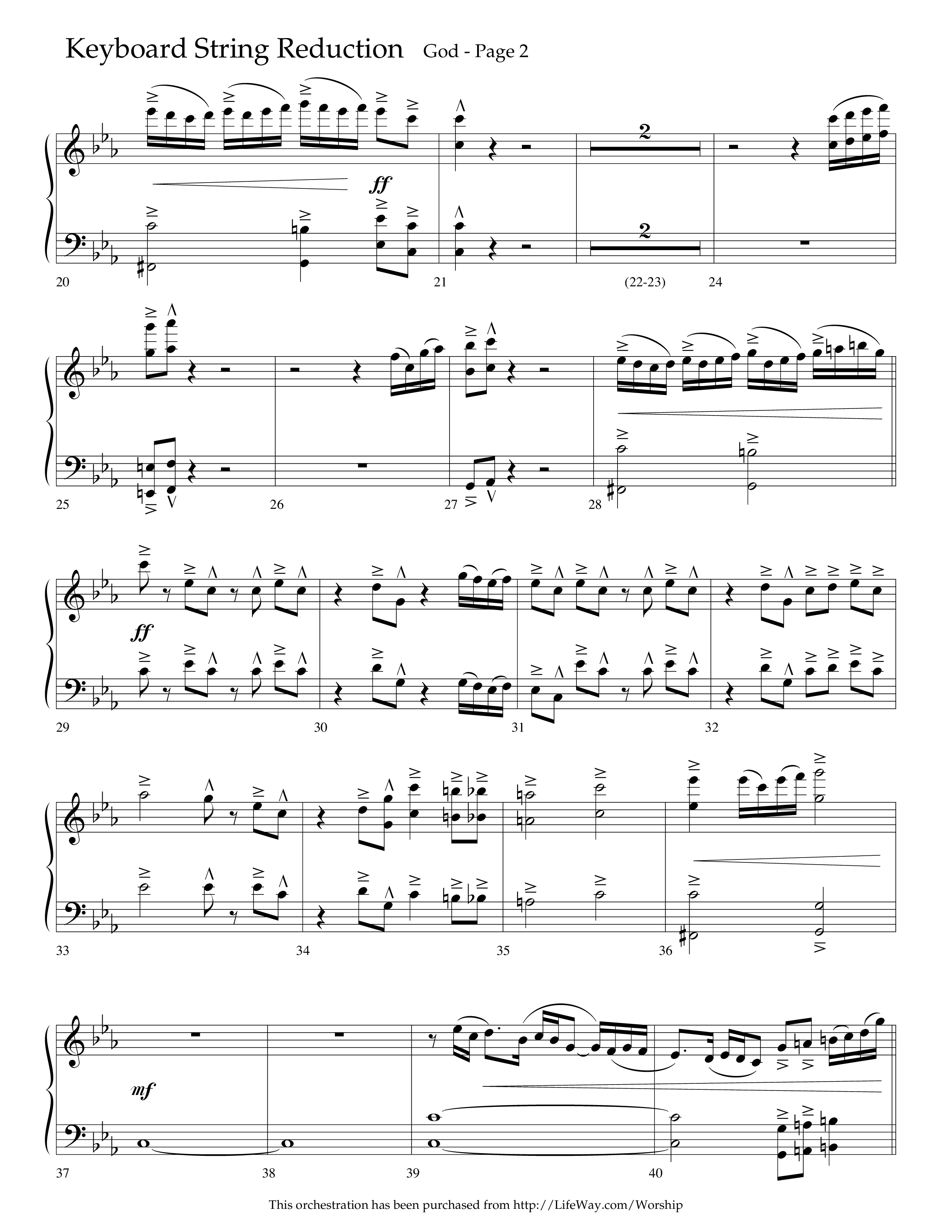 God (Choral Anthem SATB) String Reduction (Lifeway Choral / Arr. Cliff Duren)