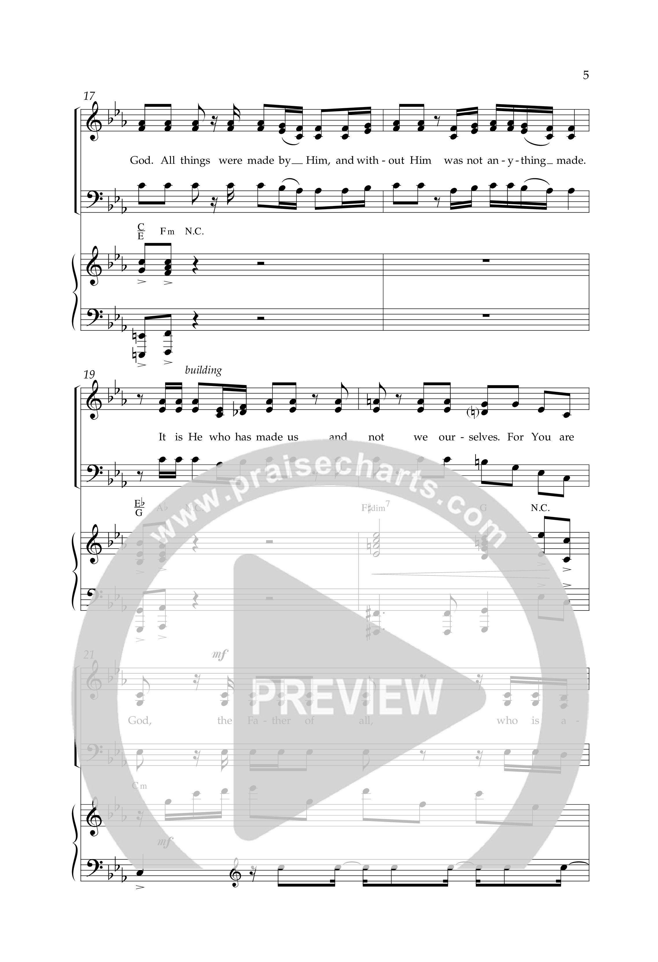 God (Choral Anthem SATB) Anthem (SATB/Piano) (Lifeway Choral / Arr. Cliff Duren)