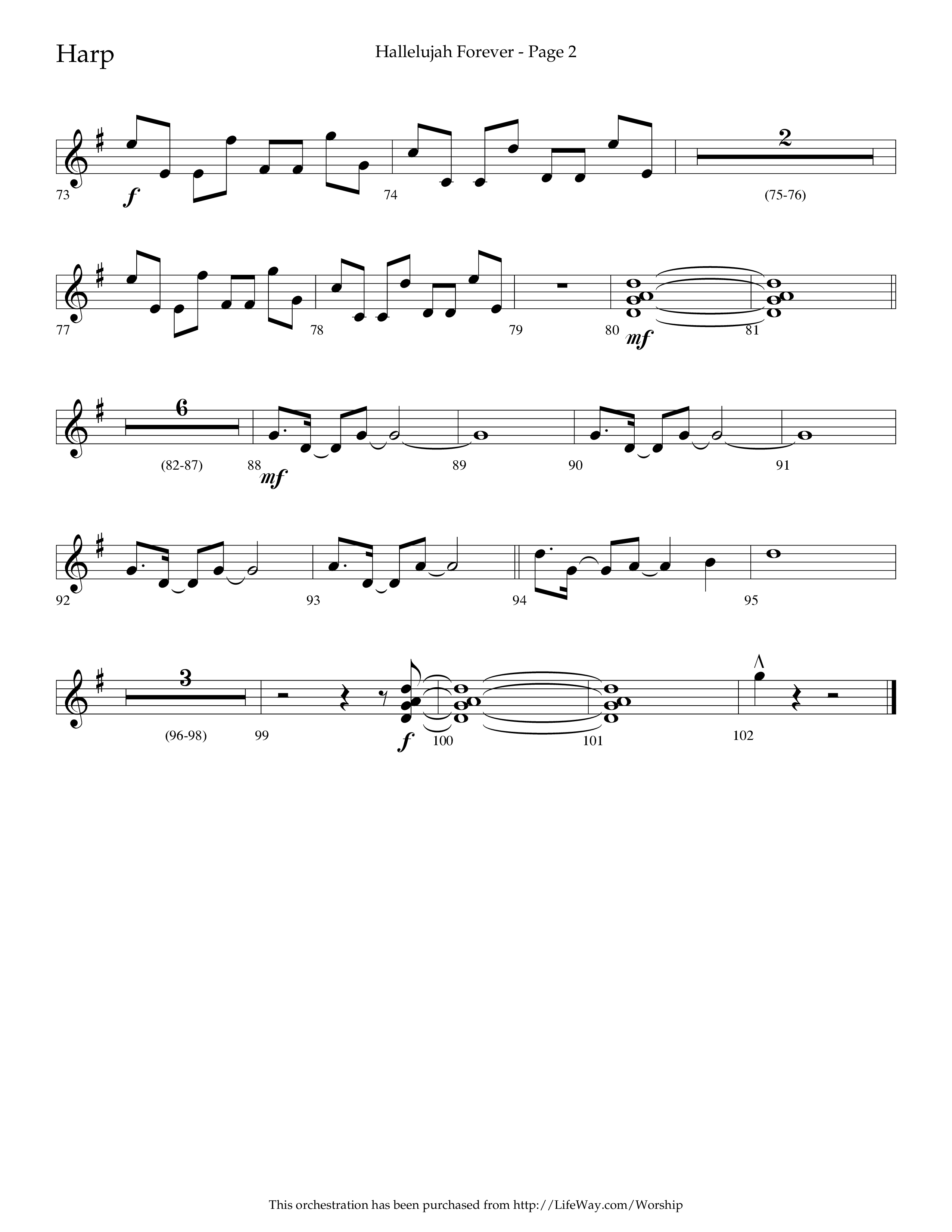 Hallelujah Forever (Choral Anthem SATB) Harp (Lifeway Choral / Arr. Cliff Duren)