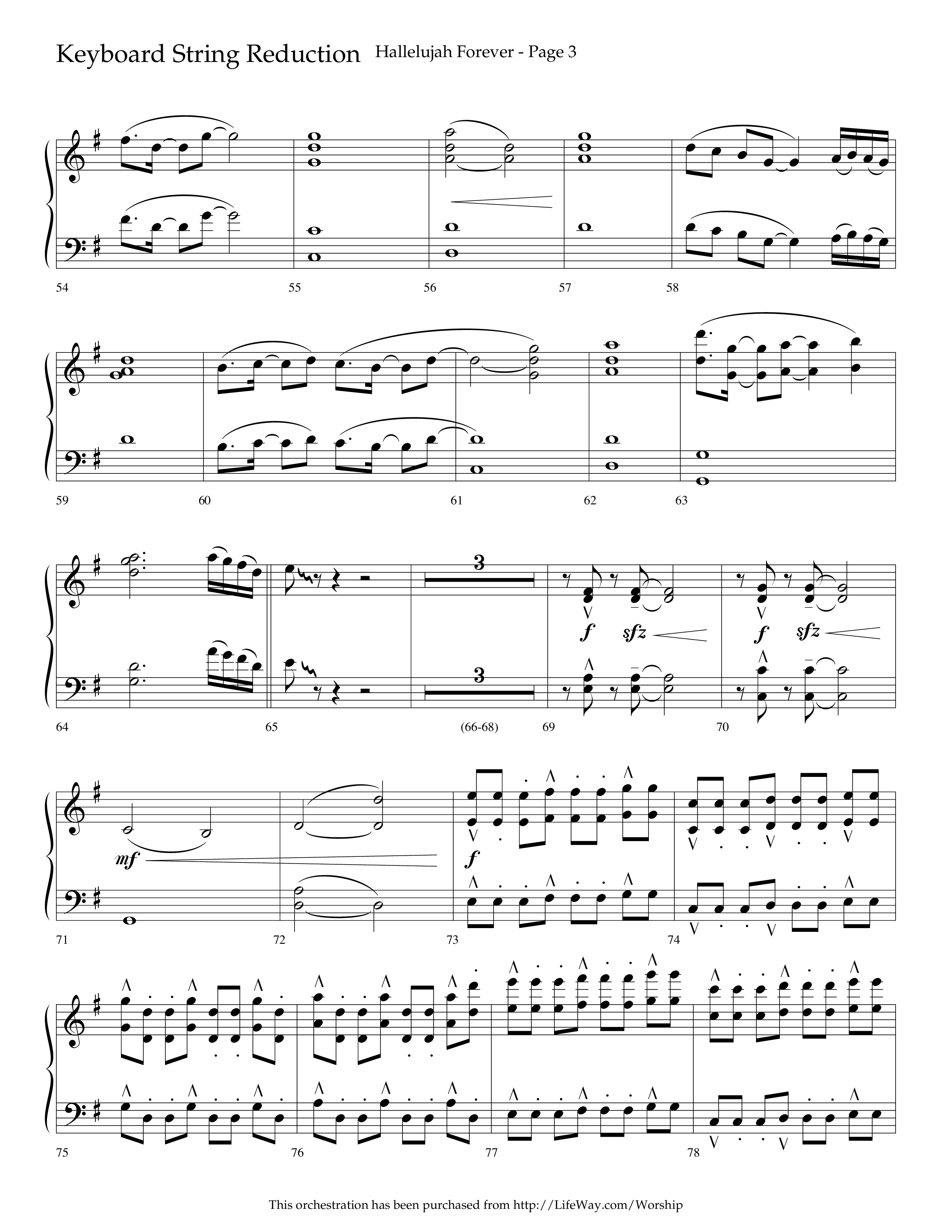 Hallelujah Forever (Choral Anthem SATB) String Reduction (Lifeway Choral / Arr. Cliff Duren)