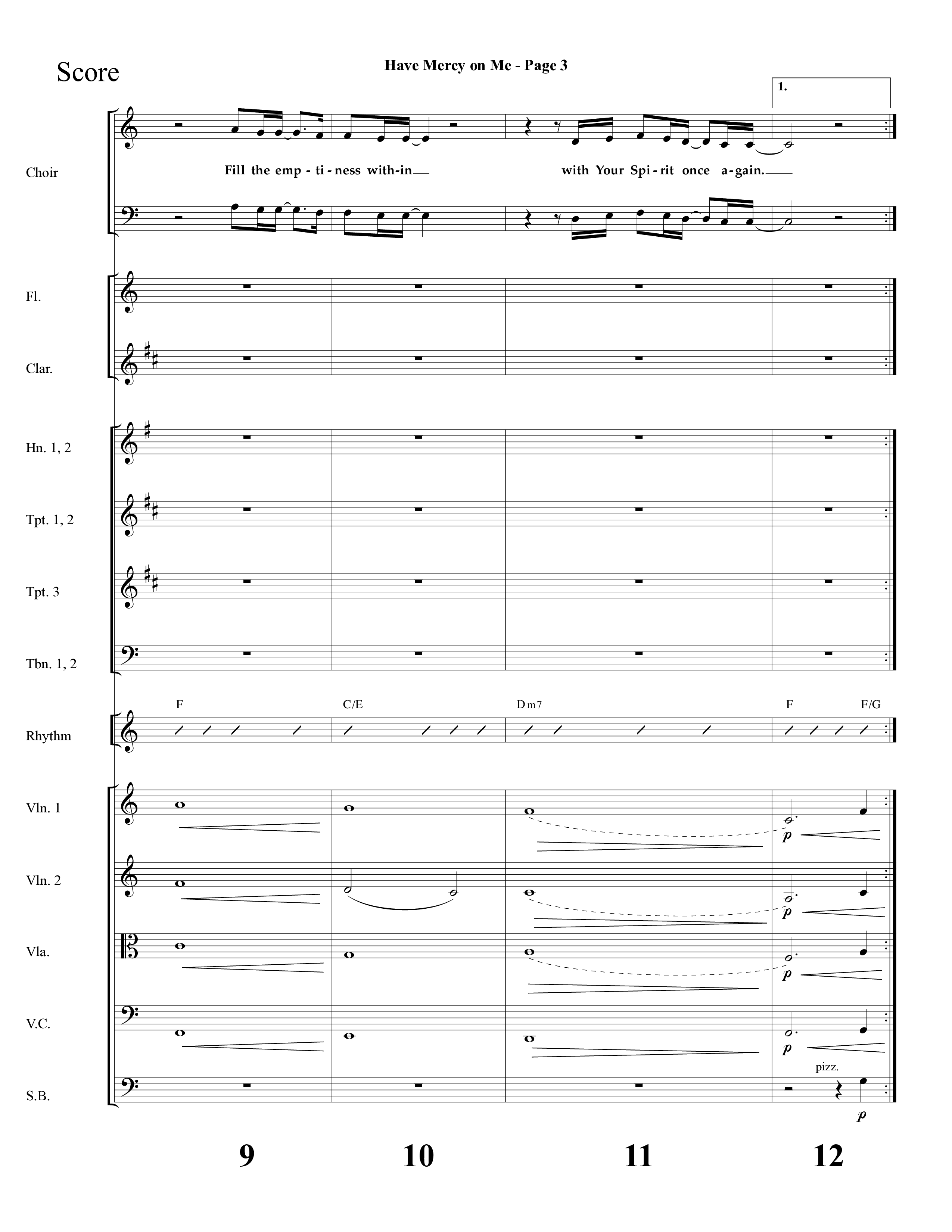 Have Mercy On Me (Choral Anthem SATB) Conductor's Score (Lifeway Choral / Arr. Phillip Keveren / Orch. Stephen K. Hand)