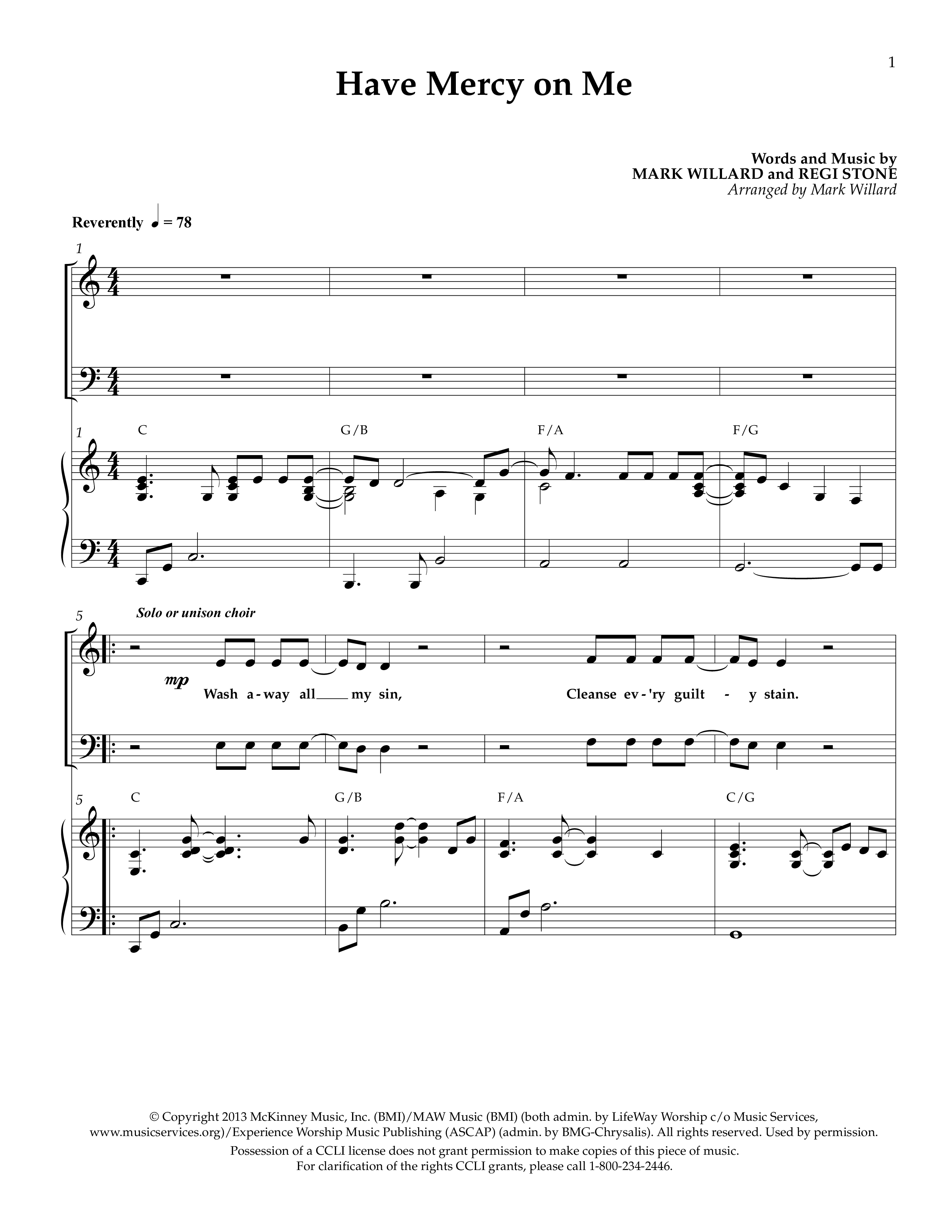 Have Mercy On Me (Choral Anthem SATB) Anthem (SATB/Piano) (Lifeway Choral / Arr. Phillip Keveren / Orch. Stephen K. Hand)