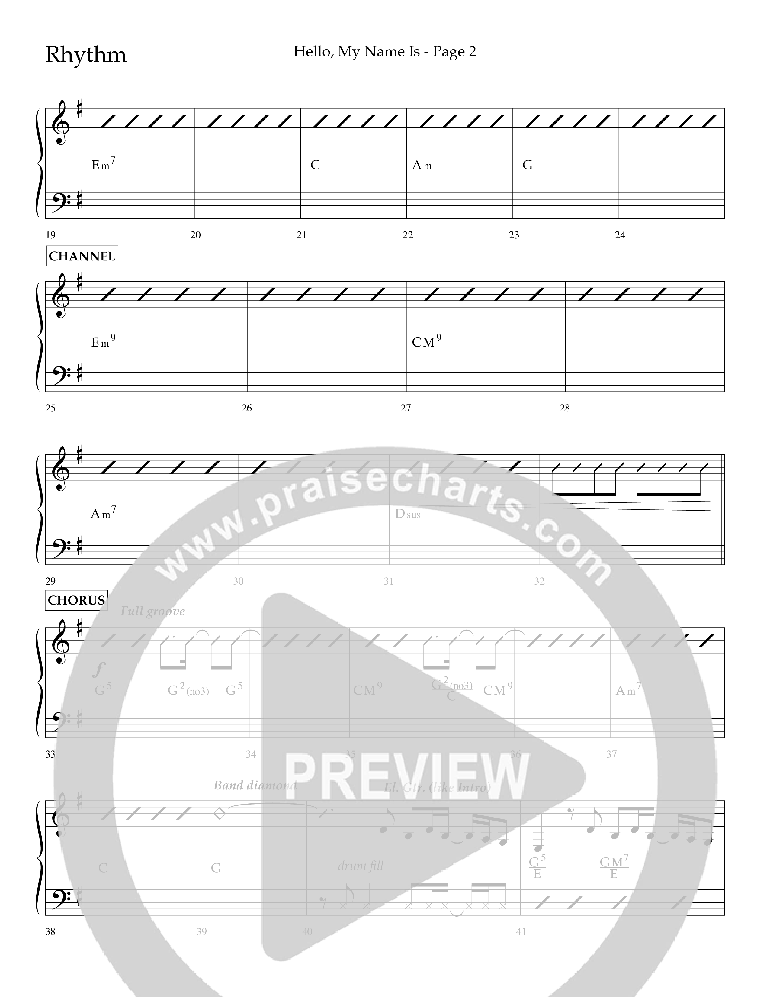 Hello My Name Is (Choral Anthem SATB) Lead Melody & Rhythm (Lifeway Choral / Arr. Jim Hammerly)