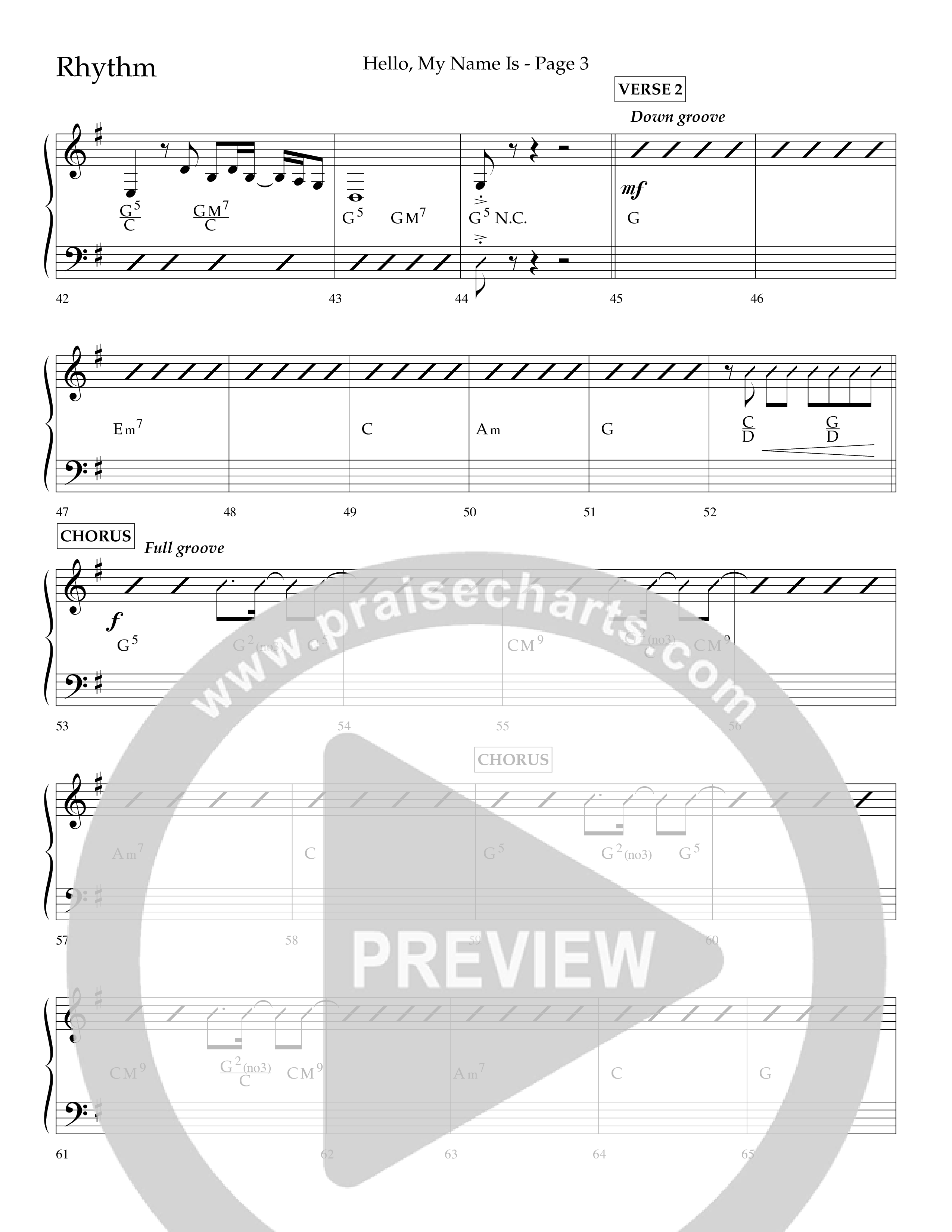 Hello My Name Is (Choral Anthem SATB) Lead Melody & Rhythm (Lifeway Choral / Arr. Jim Hammerly)