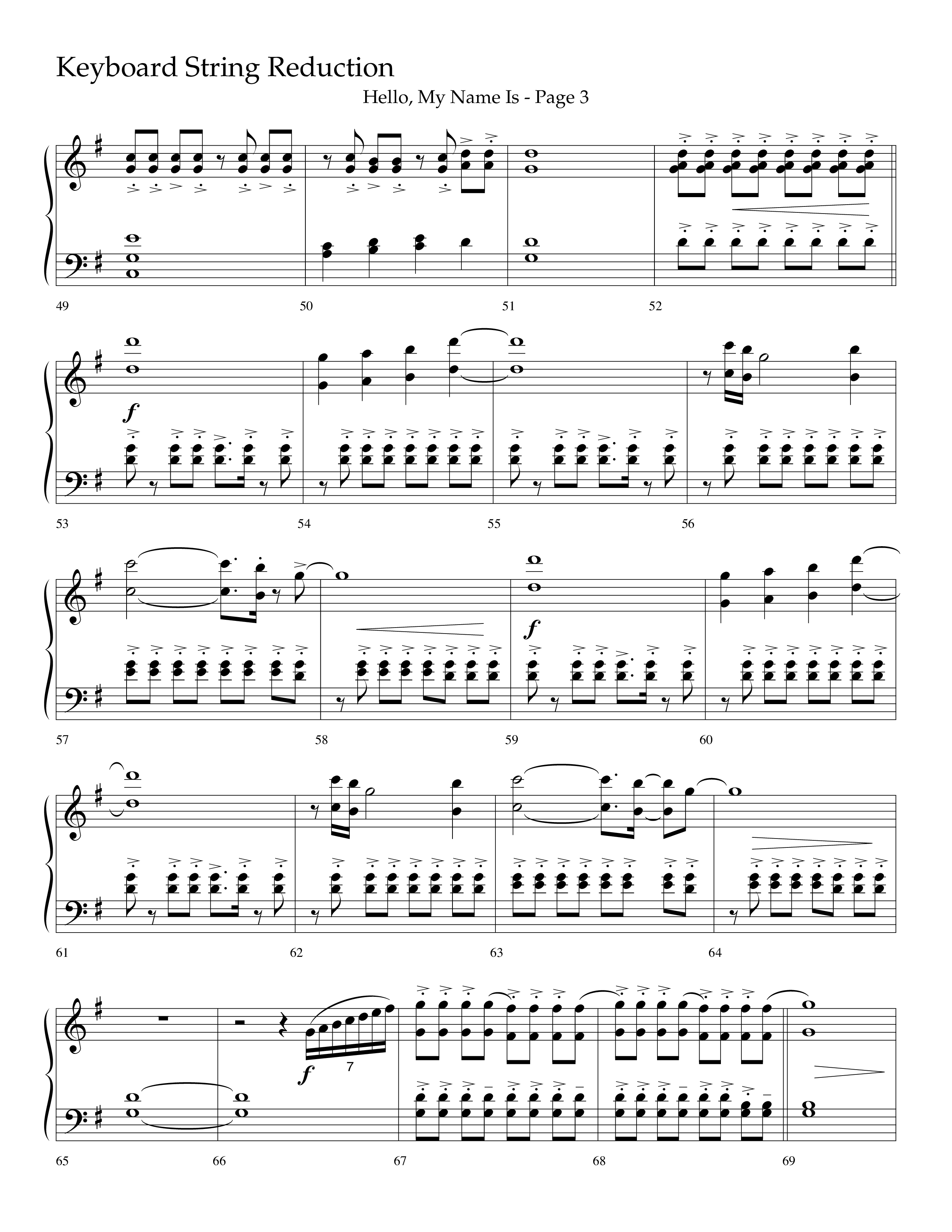 Hello My Name Is (Choral Anthem SATB) String Reduction (Lifeway Choral / Arr. Jim Hammerly)
