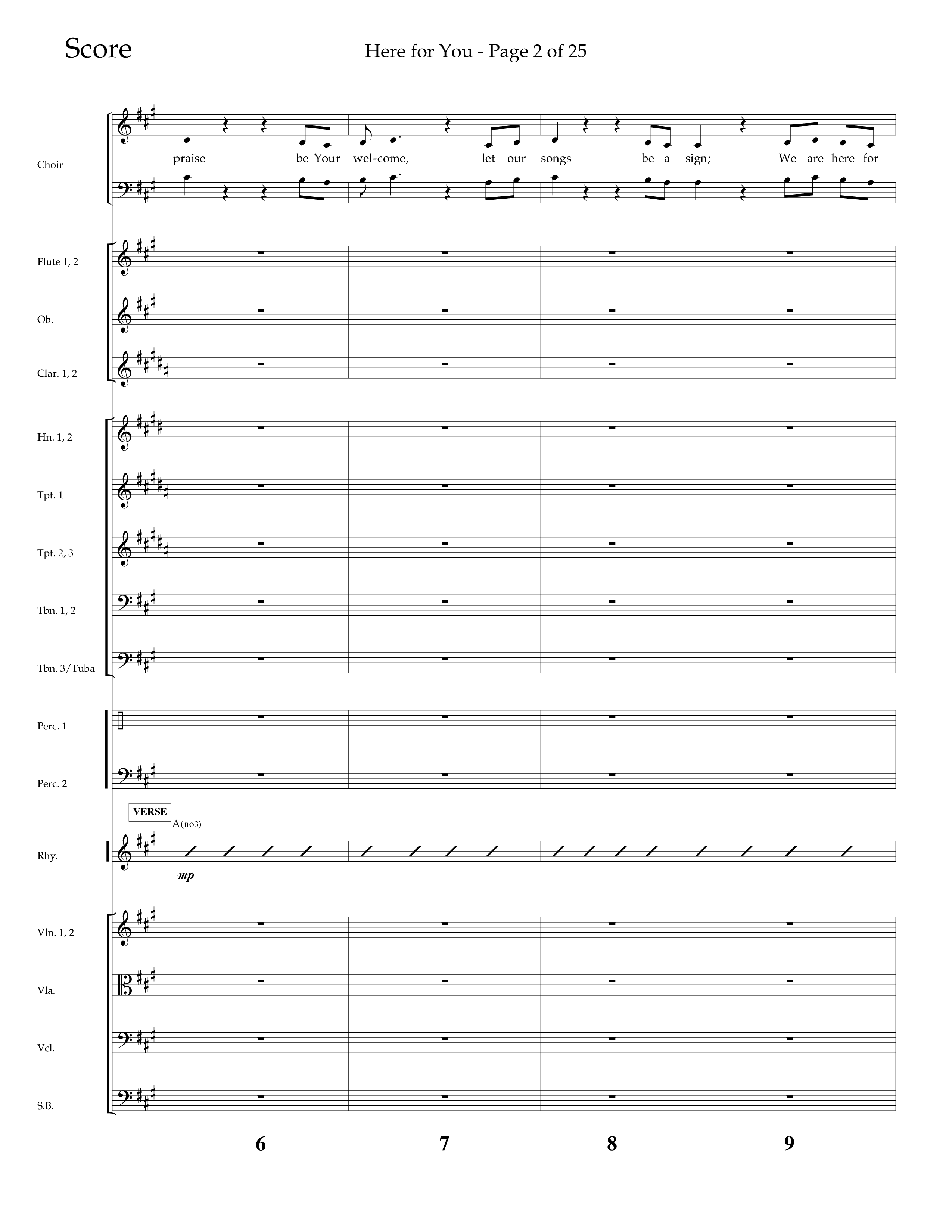 Here For You (Choral Anthem SATB) Conductor's Score (Lifeway Choral / Arr. Travis Cottrell / Orch. Daniel Semsen)
