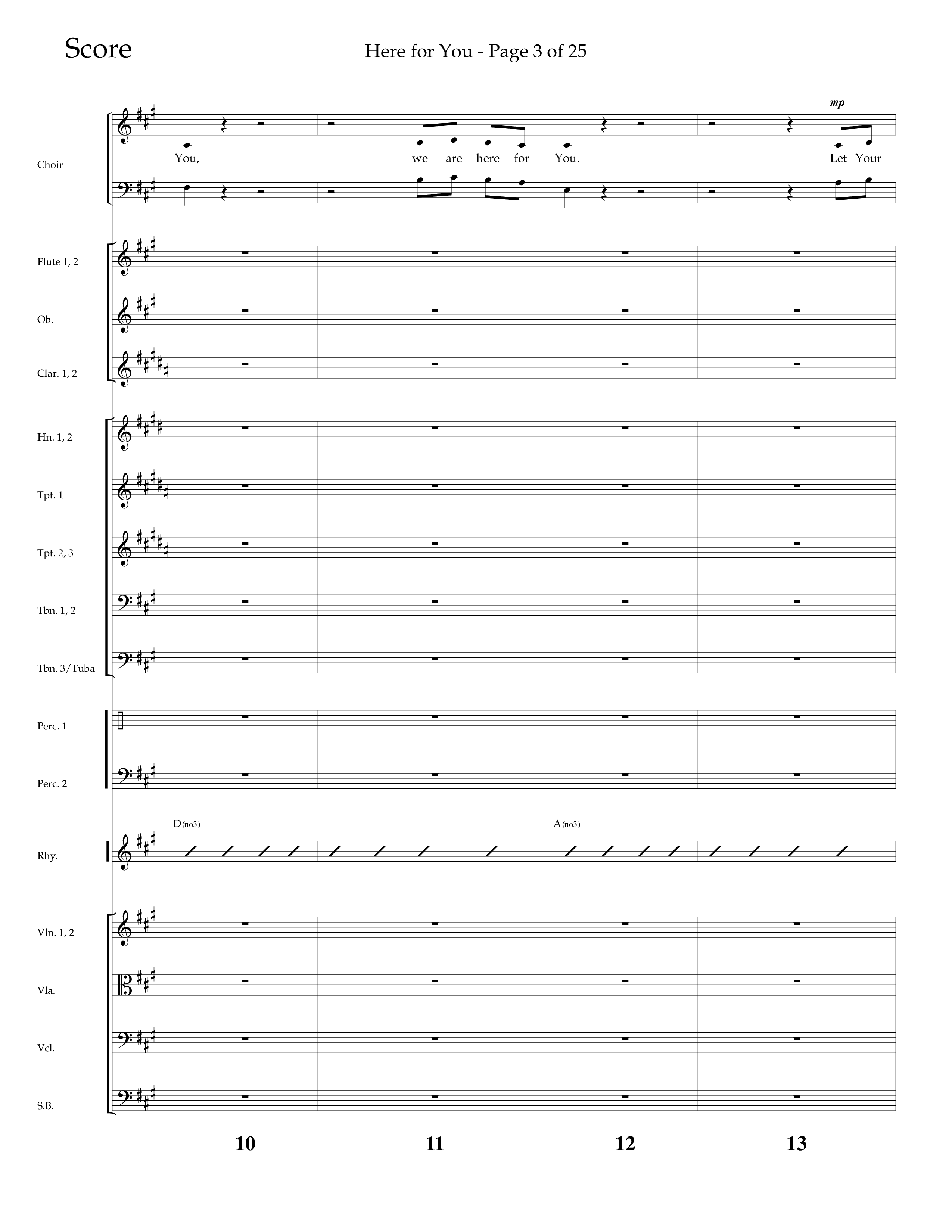 Here For You (Choral Anthem SATB) Conductor's Score (Lifeway Choral / Arr. Travis Cottrell / Orch. Daniel Semsen)