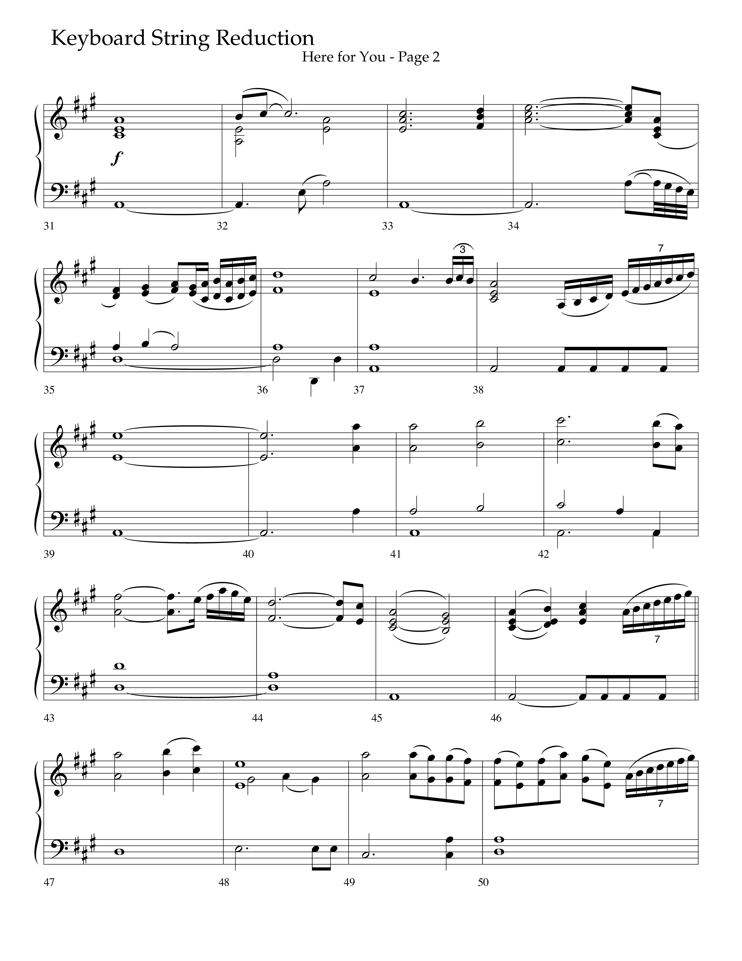 Here For You (Choral Anthem SATB) String Reduction (Lifeway Choral / Arr. Travis Cottrell / Orch. Daniel Semsen)