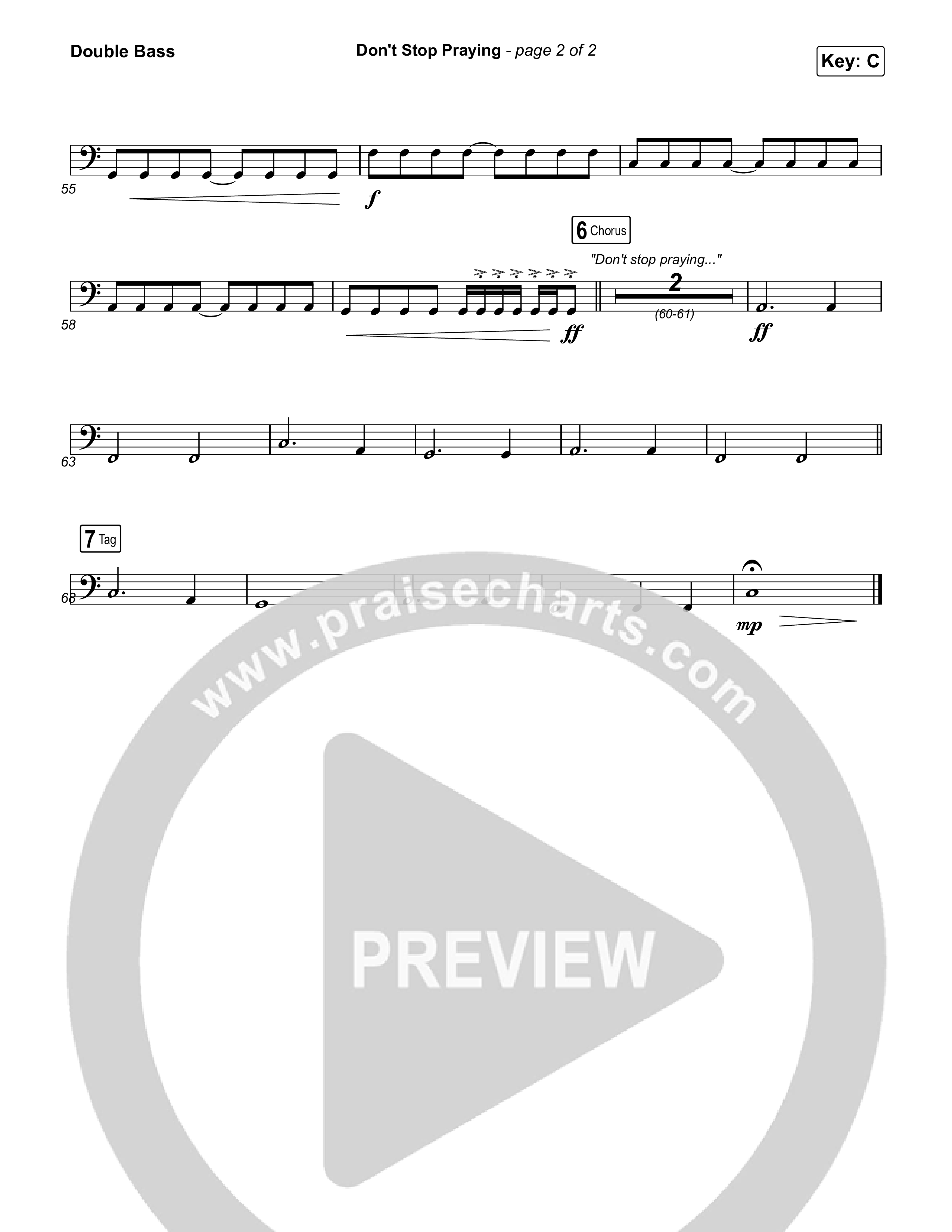 Don't Stop Praying String Bass (Matthew West)