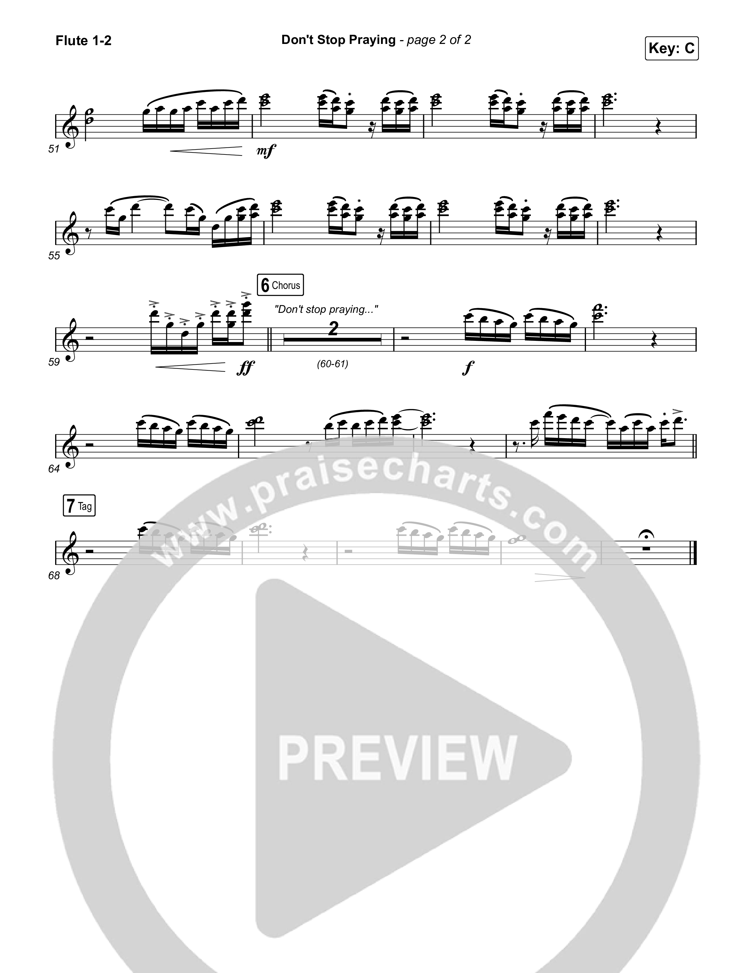 Don't Stop Praying Flute 1,2 (Matthew West)