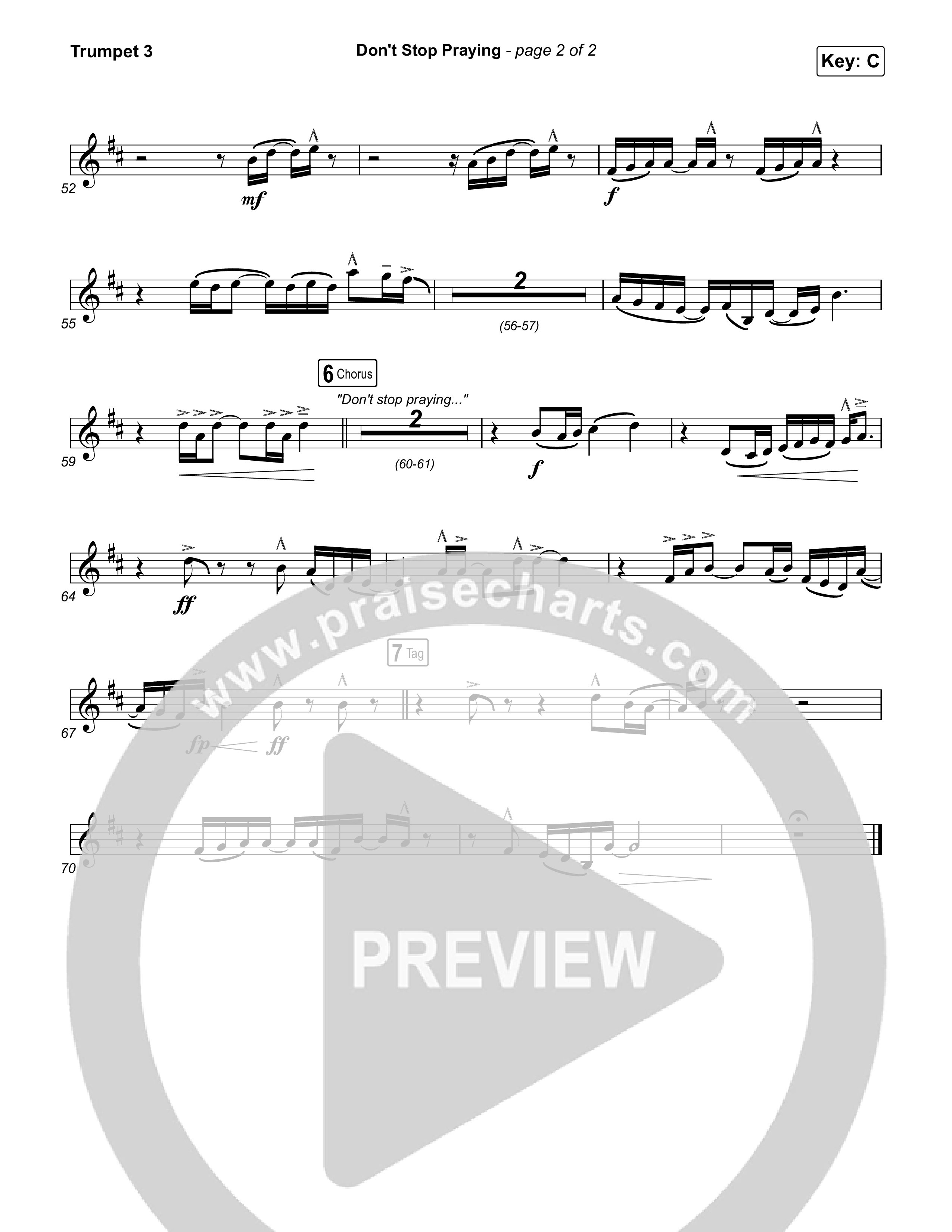 Don't Stop Praying Trumpet 3 (Matthew West)