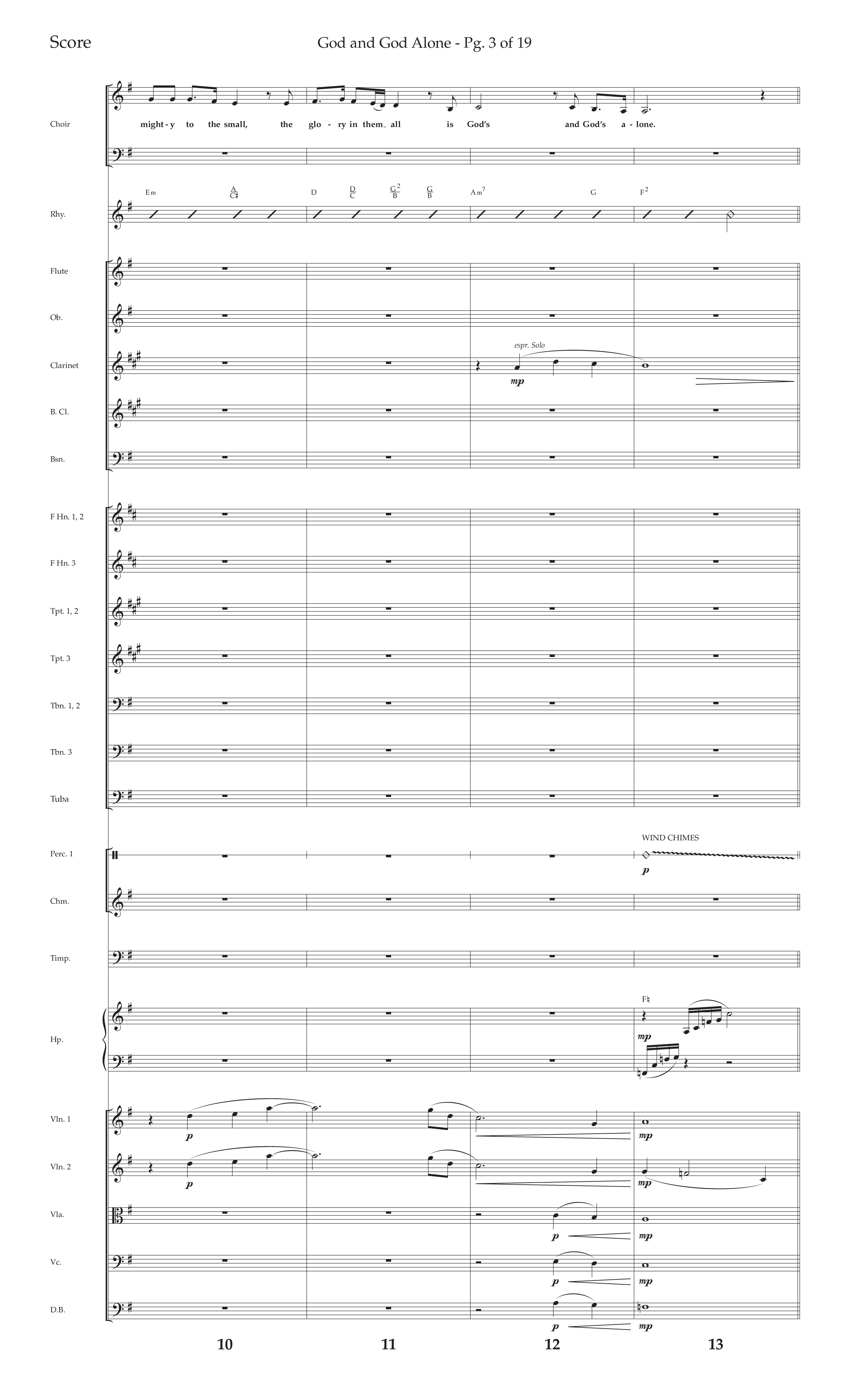 God And God Alone (with How Big Is God) (Choral Anthem SATB) Conductor's Score (Lifeway Choral / Arr. Cody McVey)