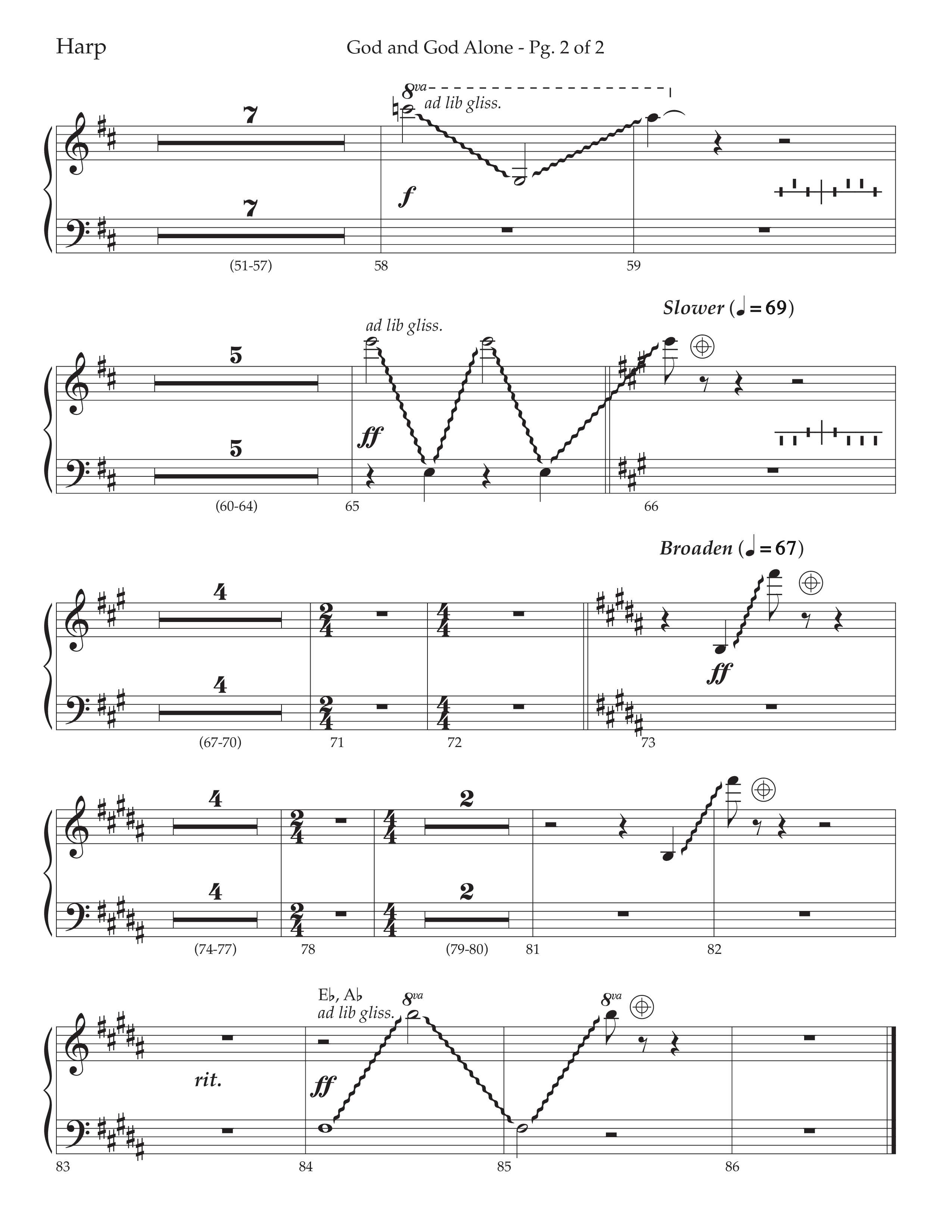 God And God Alone (with How Big Is God) (Choral Anthem SATB) Harp (Lifeway Choral / Arr. Cody McVey)