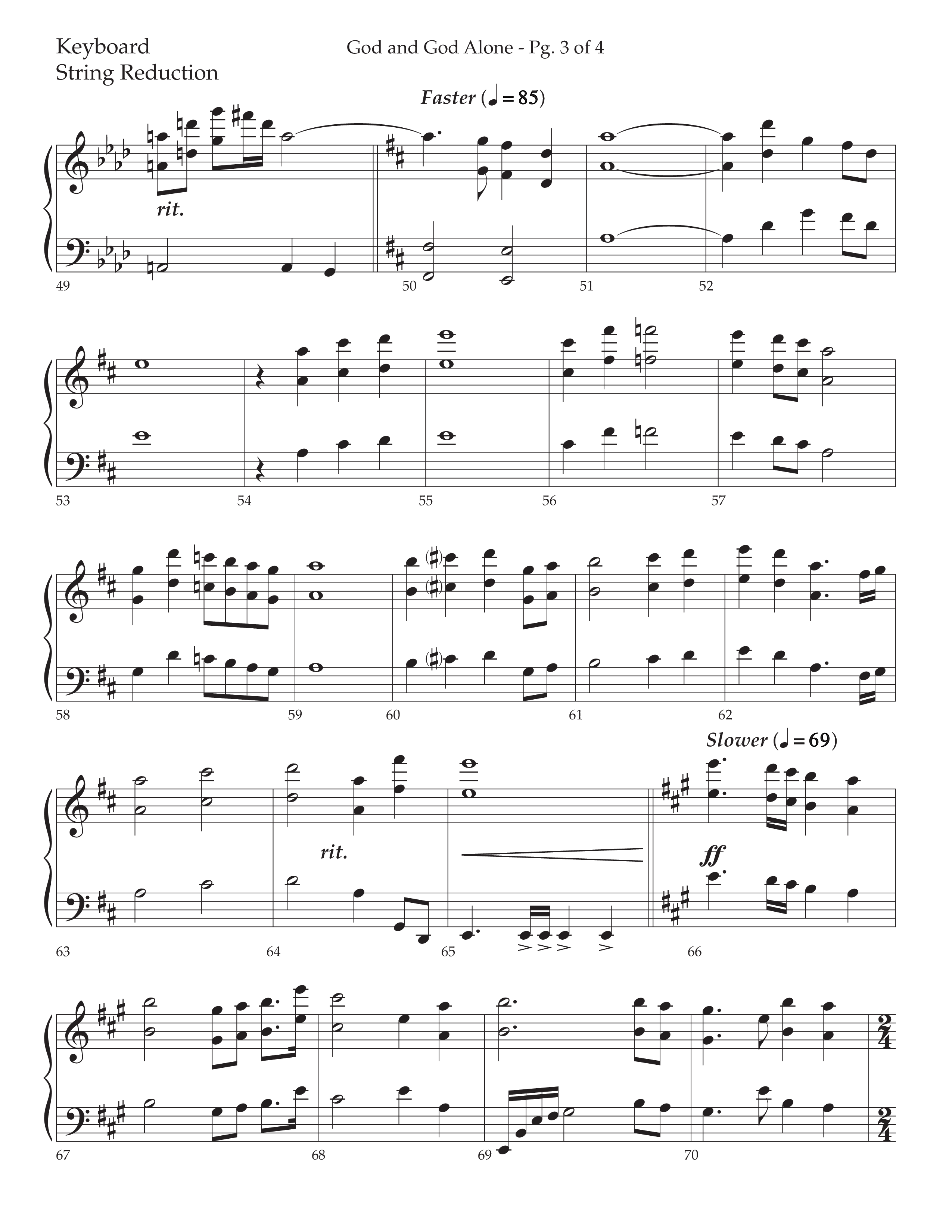 God And God Alone (with How Big Is God) (Choral Anthem SATB) String Reduction (Lifeway Choral / Arr. Cody McVey)