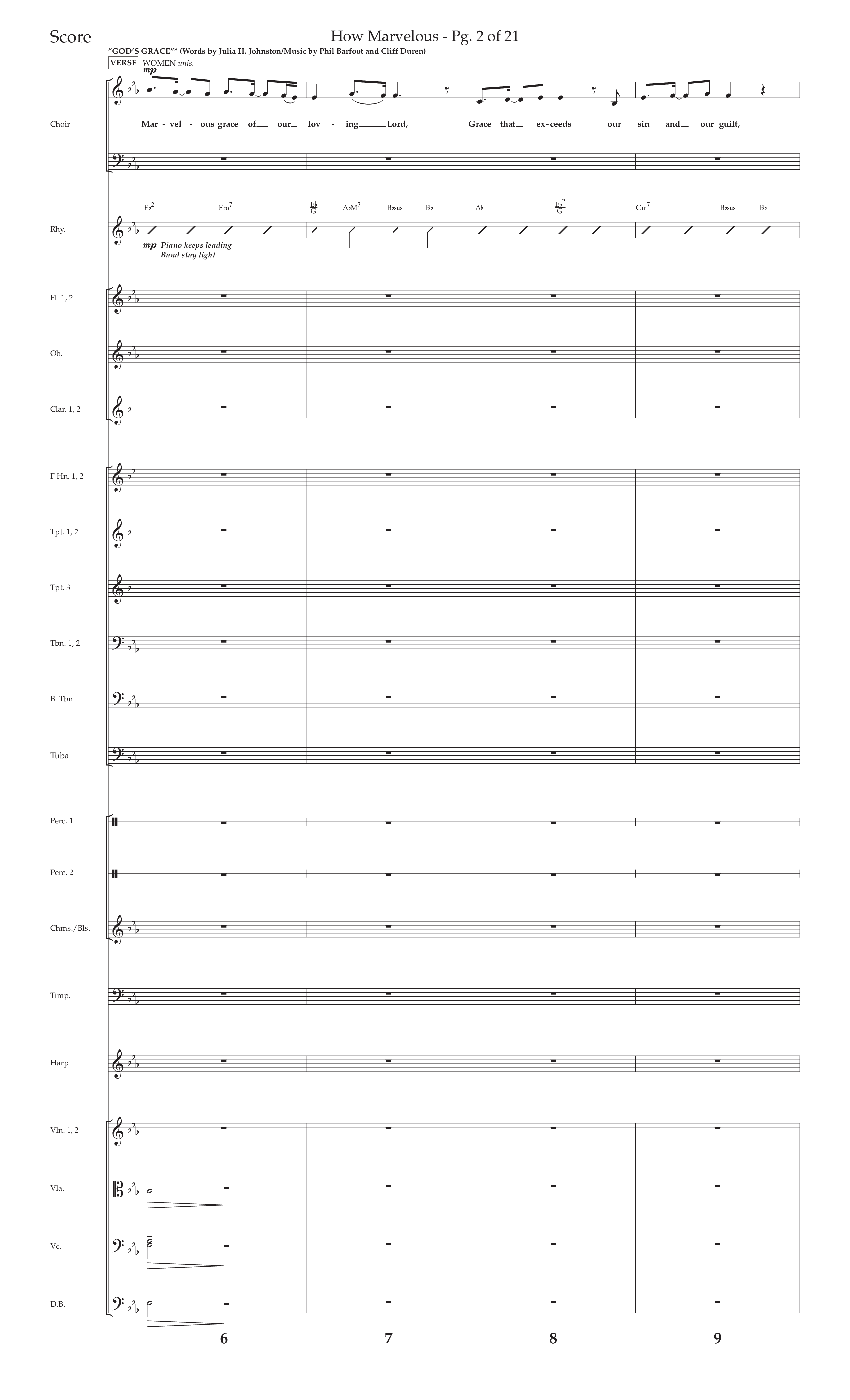 How Marvelous Medley (Choral Anthem SATB) Conductor's Score (Lifeway Choral / Arr. David Wise / Orch. Cliff Duren)