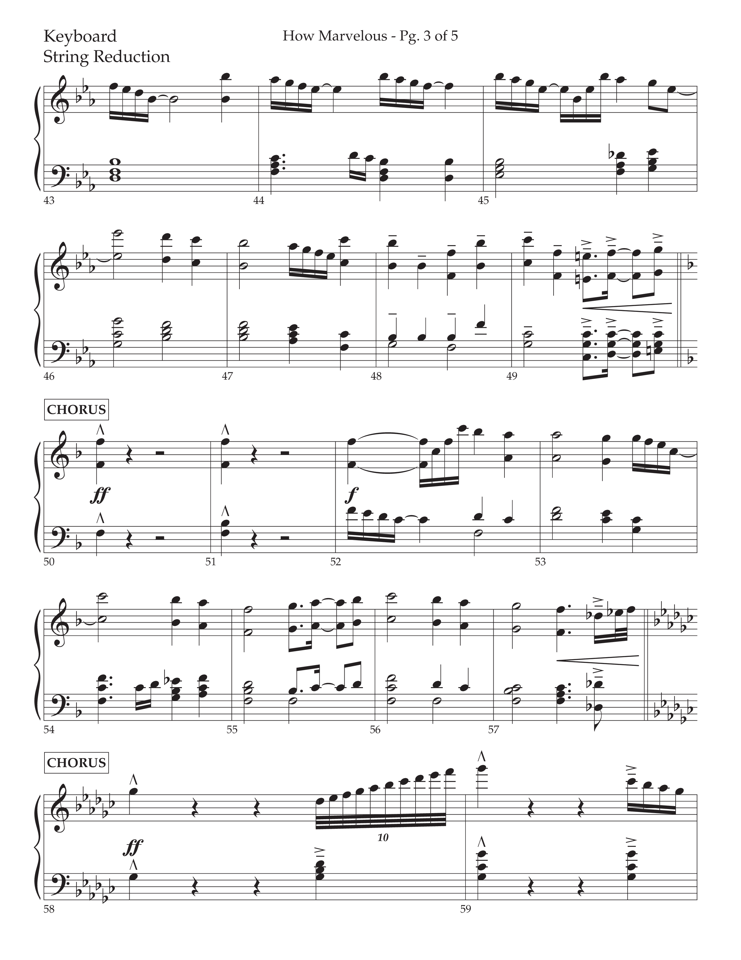 How Marvelous Medley (Choral Anthem SATB) String Reduction (Lifeway Choral / Arr. David Wise / Orch. Cliff Duren)