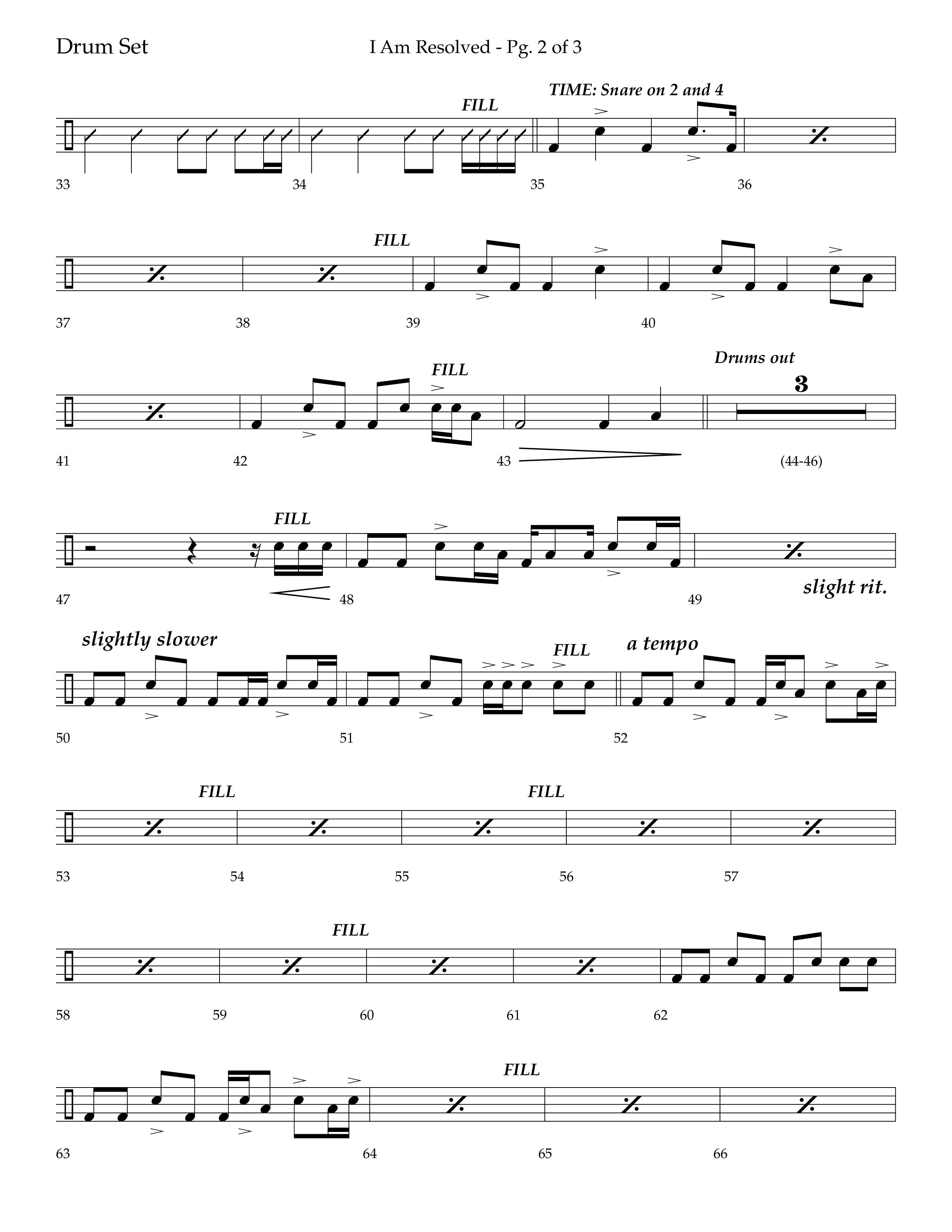 I Am Resolved (with I Have Decided To Follow Jesus) (Choral Anthem SATB) Drum Set (Lifeway Choral / Arr. John Bolin / Orch. Richard Kingsmore)