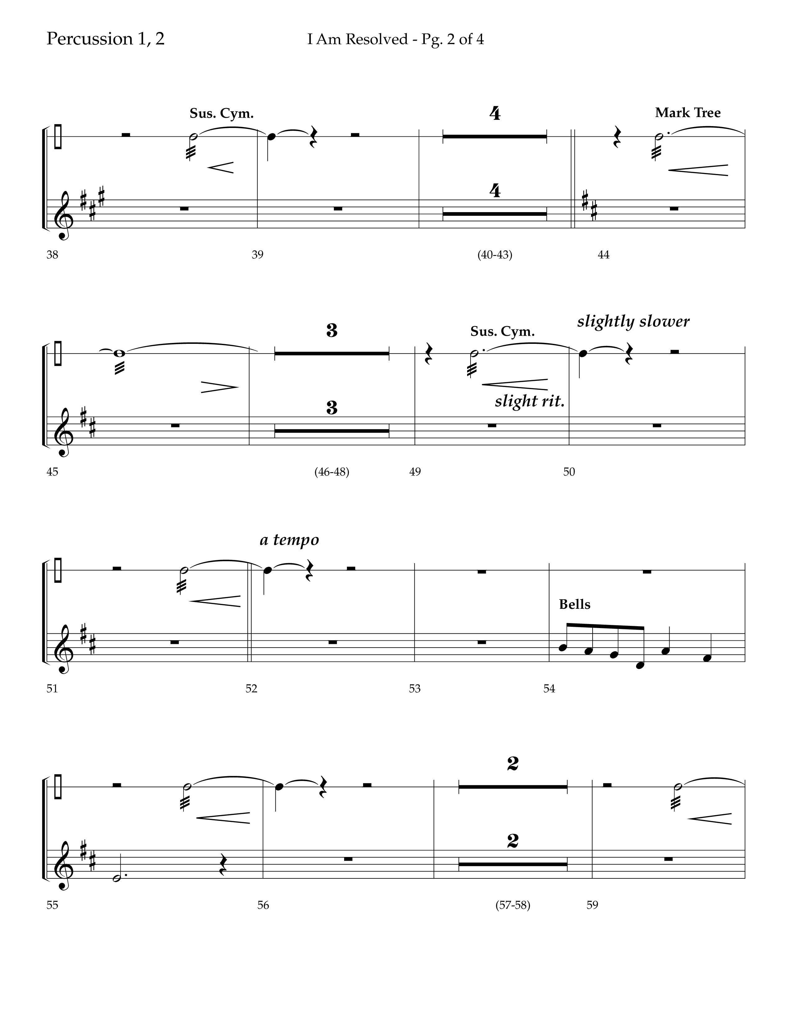 I Am Resolved (with I Have Decided To Follow Jesus) (Choral Anthem SATB) Percussion 1/2 (Lifeway Choral / Arr. John Bolin / Orch. Richard Kingsmore)