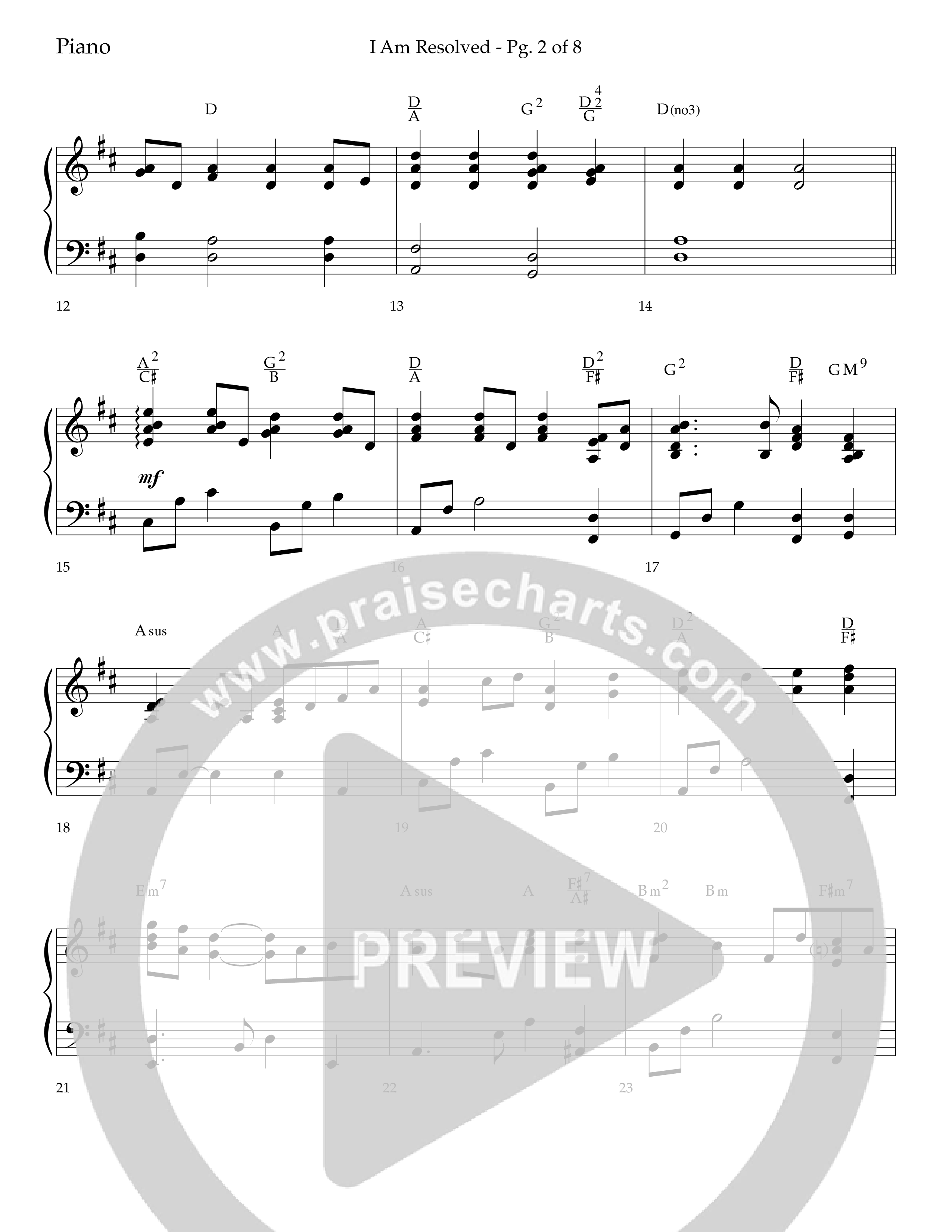 I Am Resolved (with I Have Decided To Follow Jesus) (Choral Anthem SATB) Lead Melody & Rhythm (Lifeway Choral / Arr. John Bolin / Orch. Richard Kingsmore)
