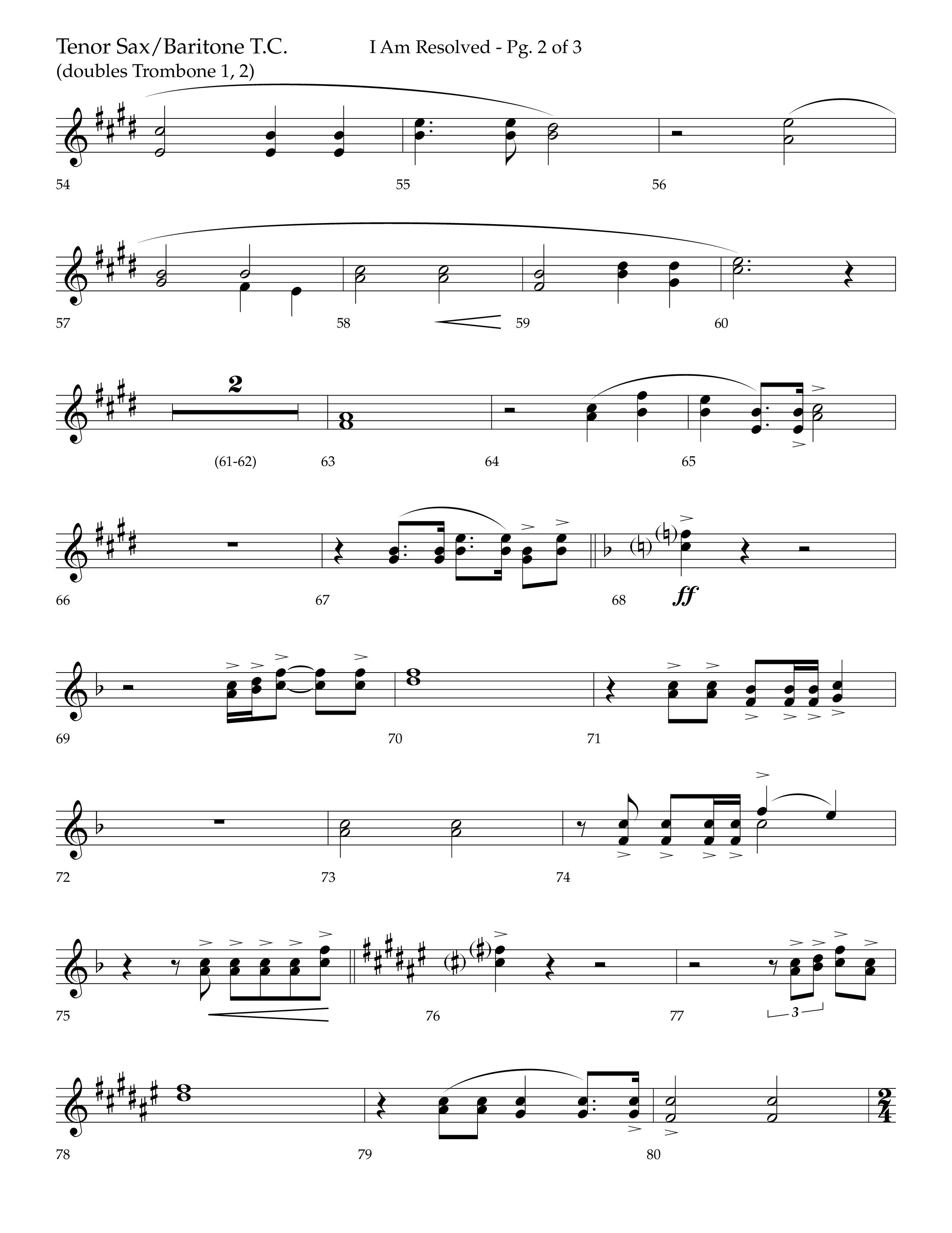 I Am Resolved (with I Have Decided To Follow Jesus) (Choral Anthem SATB) Tenor Sax/Baritone T.C. (Lifeway Choral / Arr. John Bolin / Orch. Richard Kingsmore)