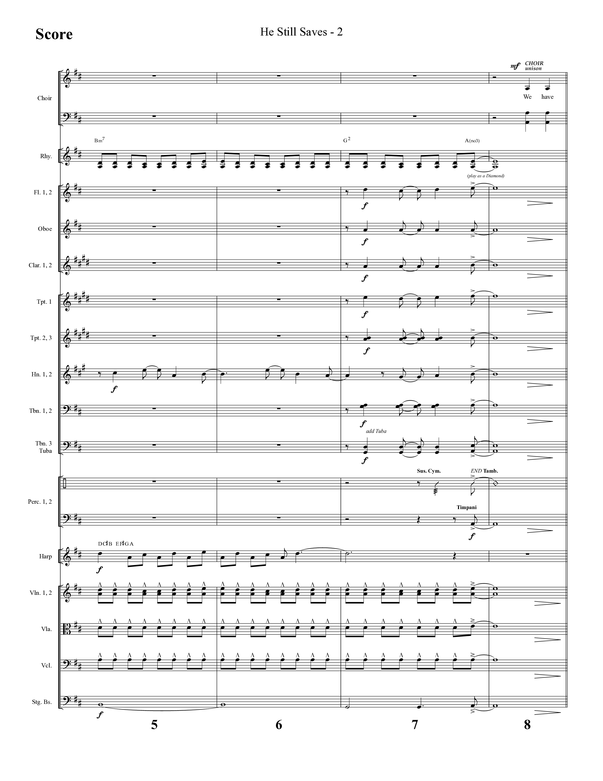 He Still Saves (with Jesus Saves) (Choral Anthem SATB) Orchestration (Lifeway Choral / Arr. Cliff Duren)