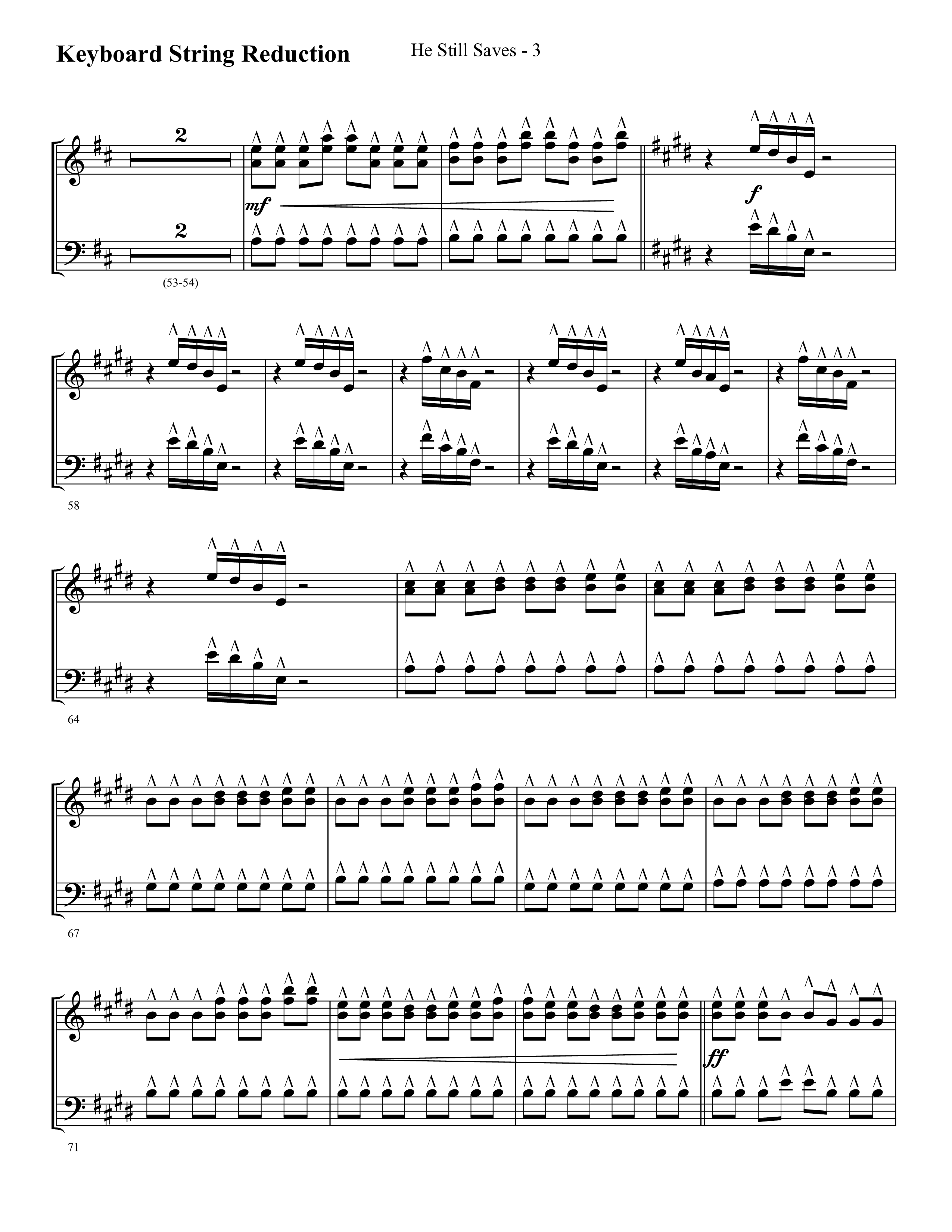 He Still Saves (with Jesus Saves) (Choral Anthem SATB) String Reduction (Lifeway Choral / Arr. Cliff Duren)