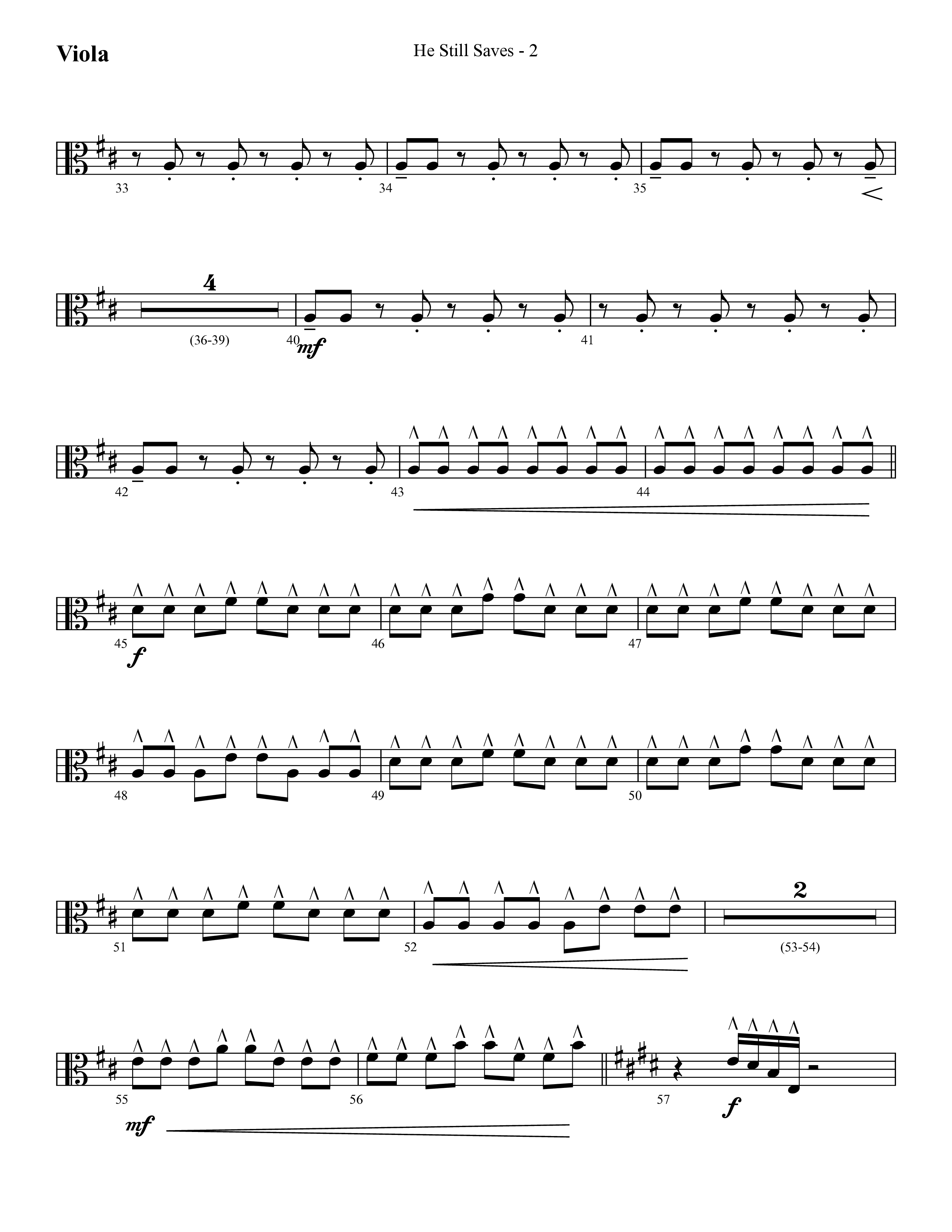 He Still Saves (with Jesus Saves) (Choral Anthem SATB) Viola (Lifeway Choral / Arr. Cliff Duren)