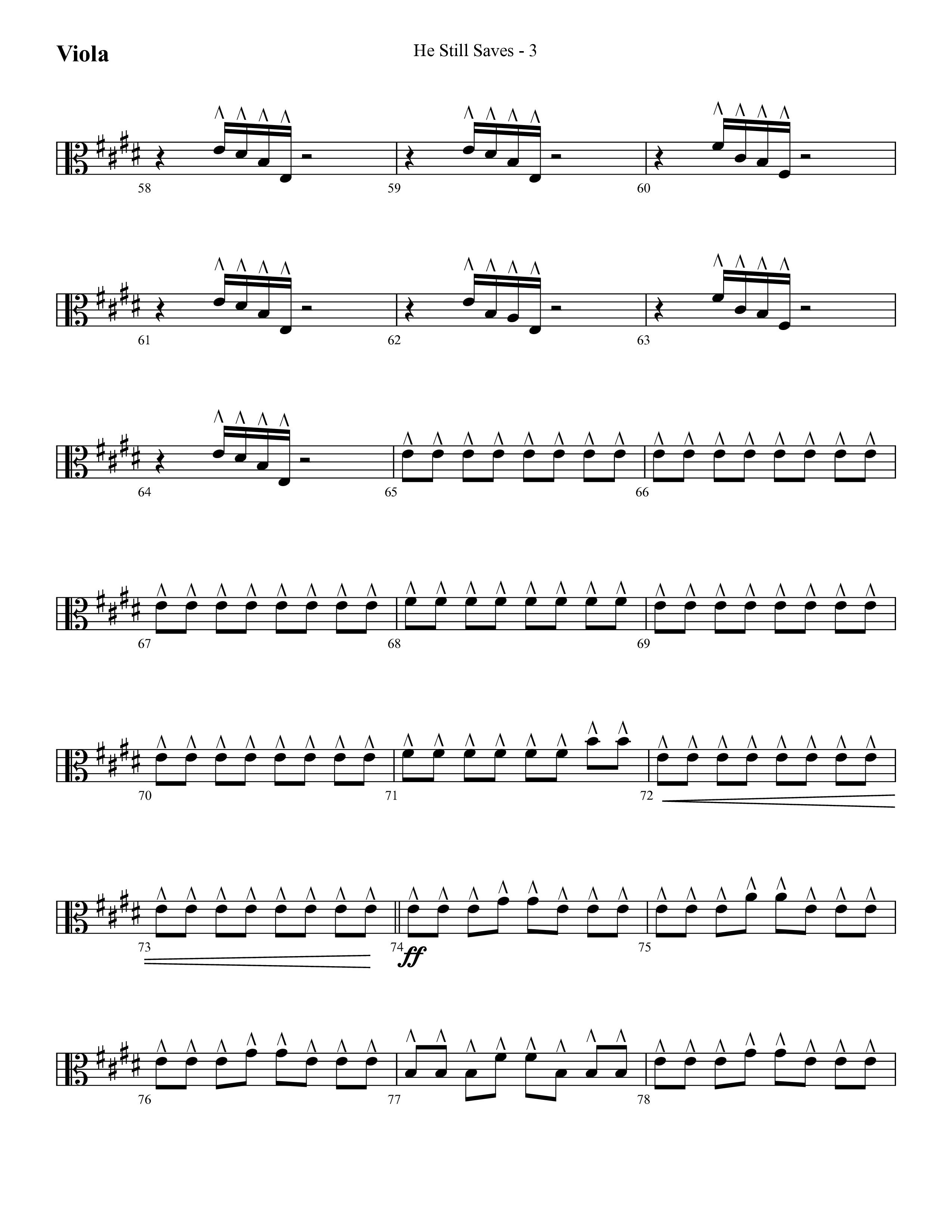 He Still Saves (with Jesus Saves) (Choral Anthem SATB) Viola (Lifeway Choral / Arr. Cliff Duren)