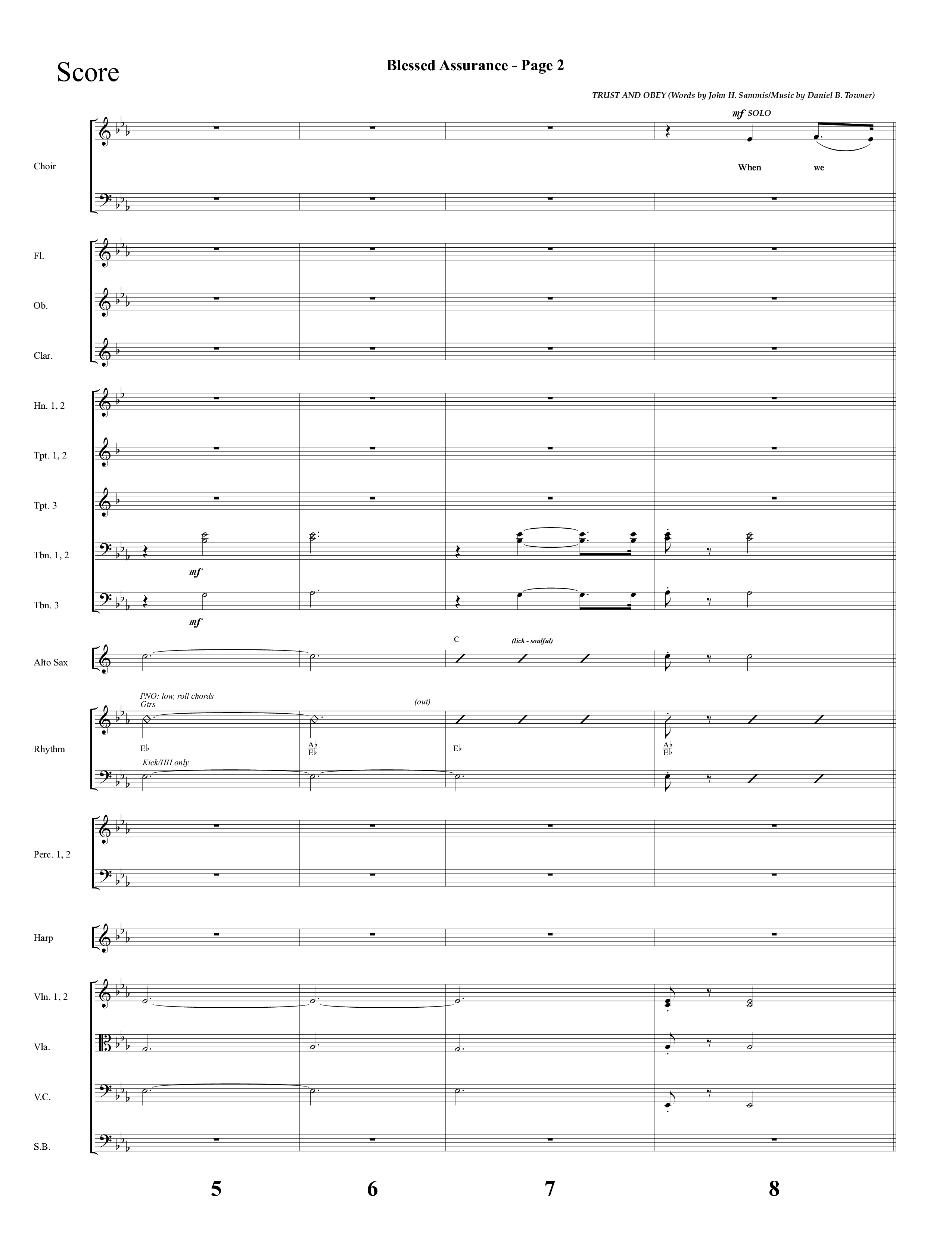 Blessed Assurance (Choral Anthem SATB) Conductor's Score (Lifeway Choral / Arr. Dave Williamson)