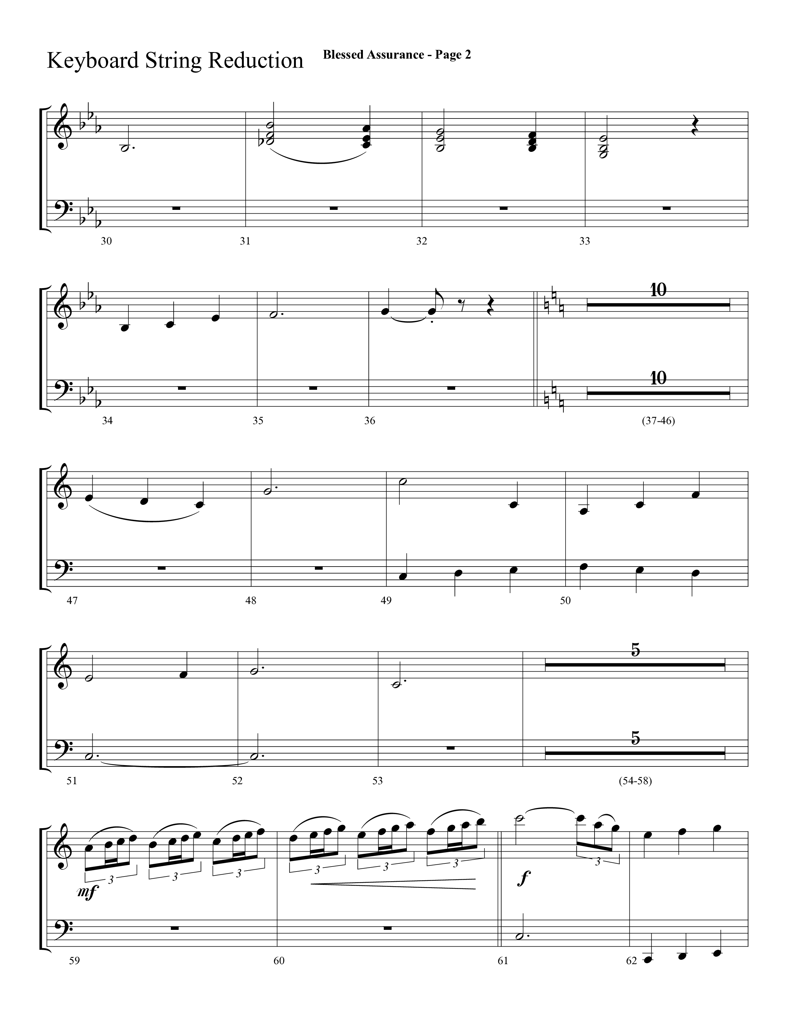 Blessed Assurance (Choral Anthem SATB) String Reduction (Lifeway Choral / Arr. Dave Williamson)