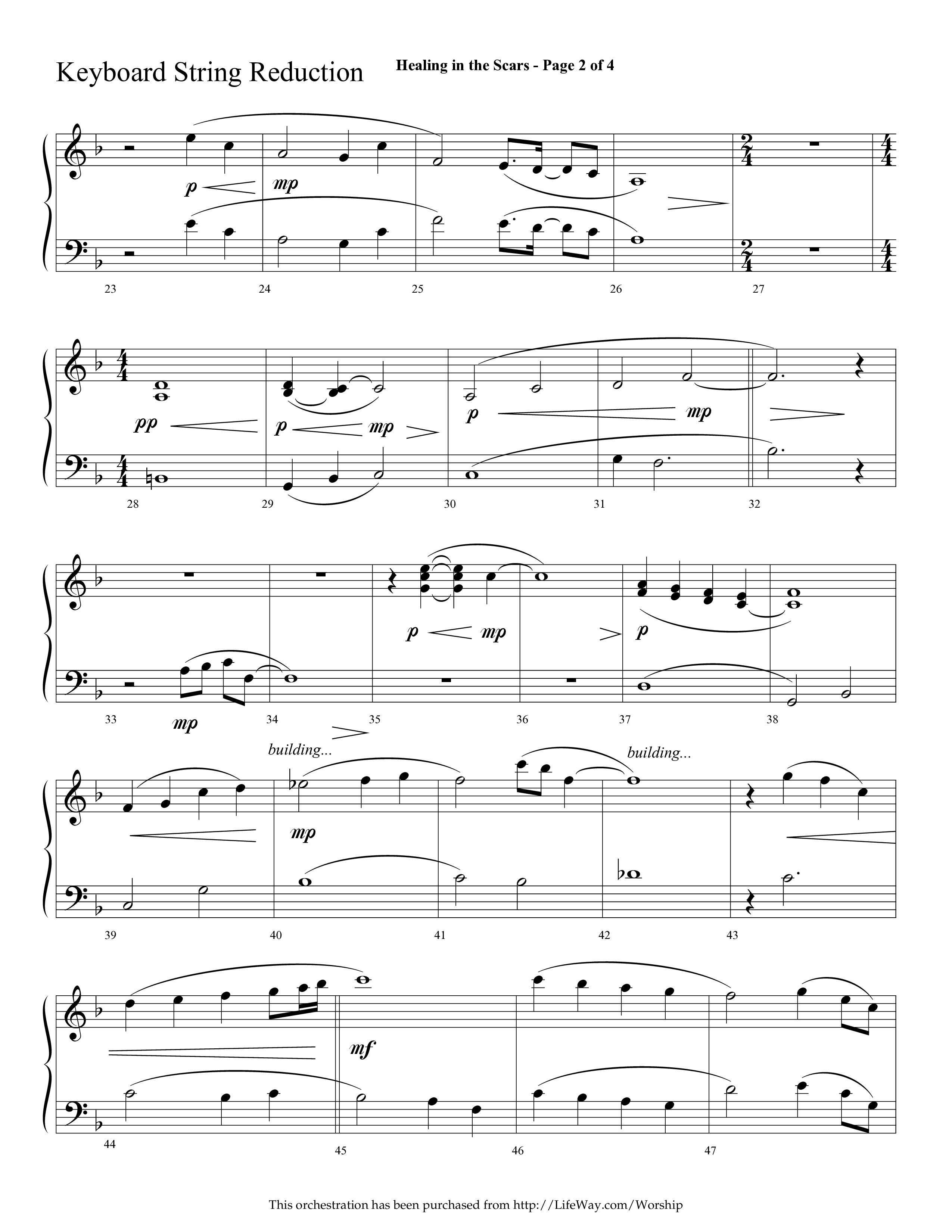 Healing In The Scars (with My Savior First Of All) (Choral Anthem SATB) String Reduction (Lifeway Choral / Arr. Cliff Duren)