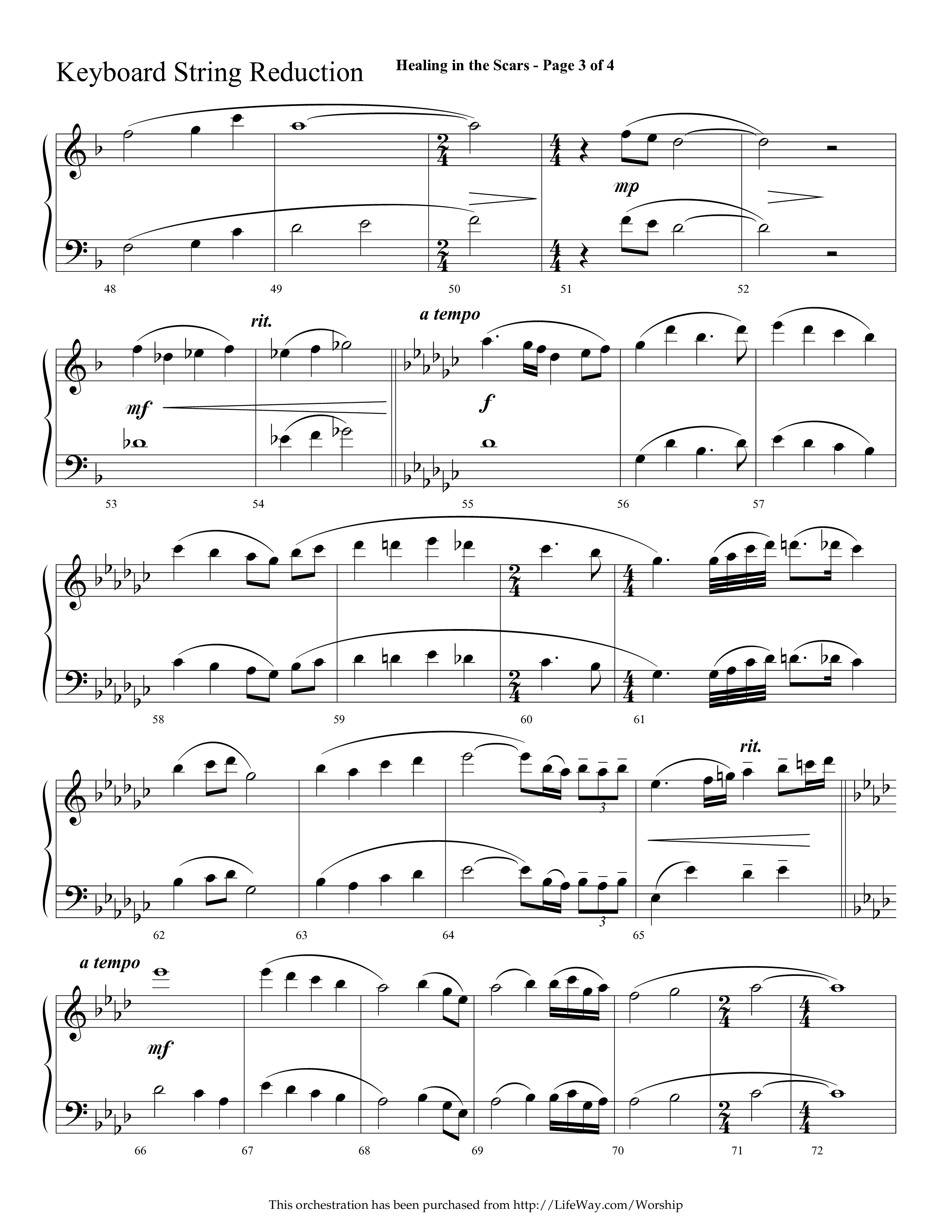 Healing In The Scars (with My Savior First Of All) (Choral Anthem SATB) String Reduction (Lifeway Choral / Arr. Cliff Duren)