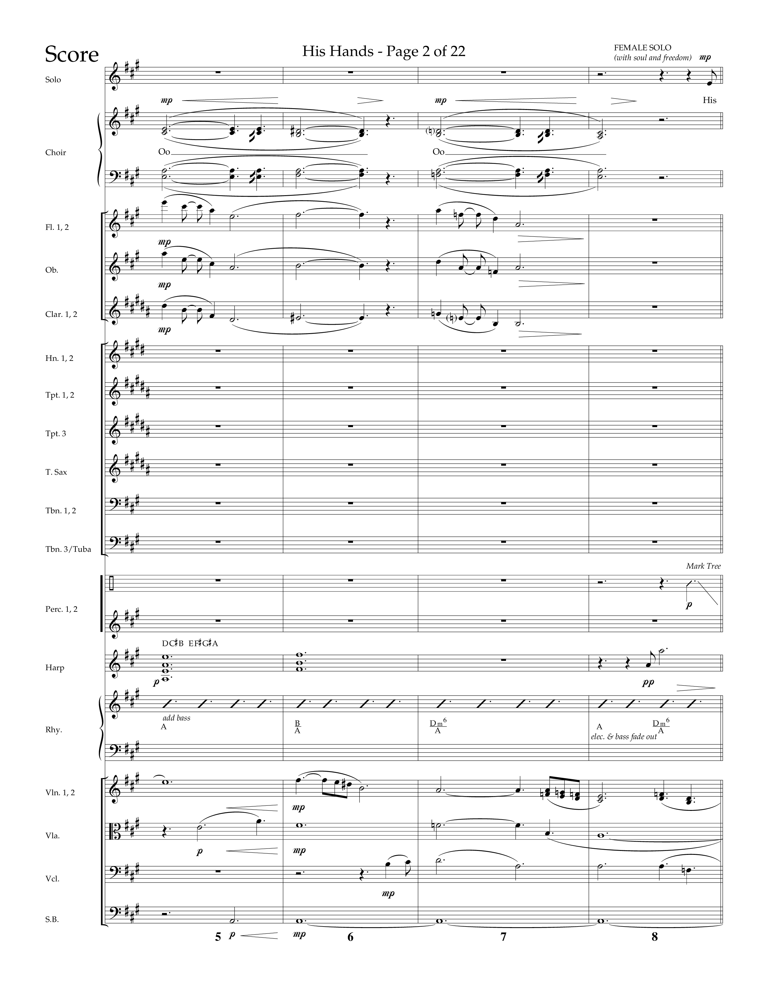 His Hands (Choral Anthem SATB) Conductor's Score (Lifeway Choral / Arr. Cliff Duren)