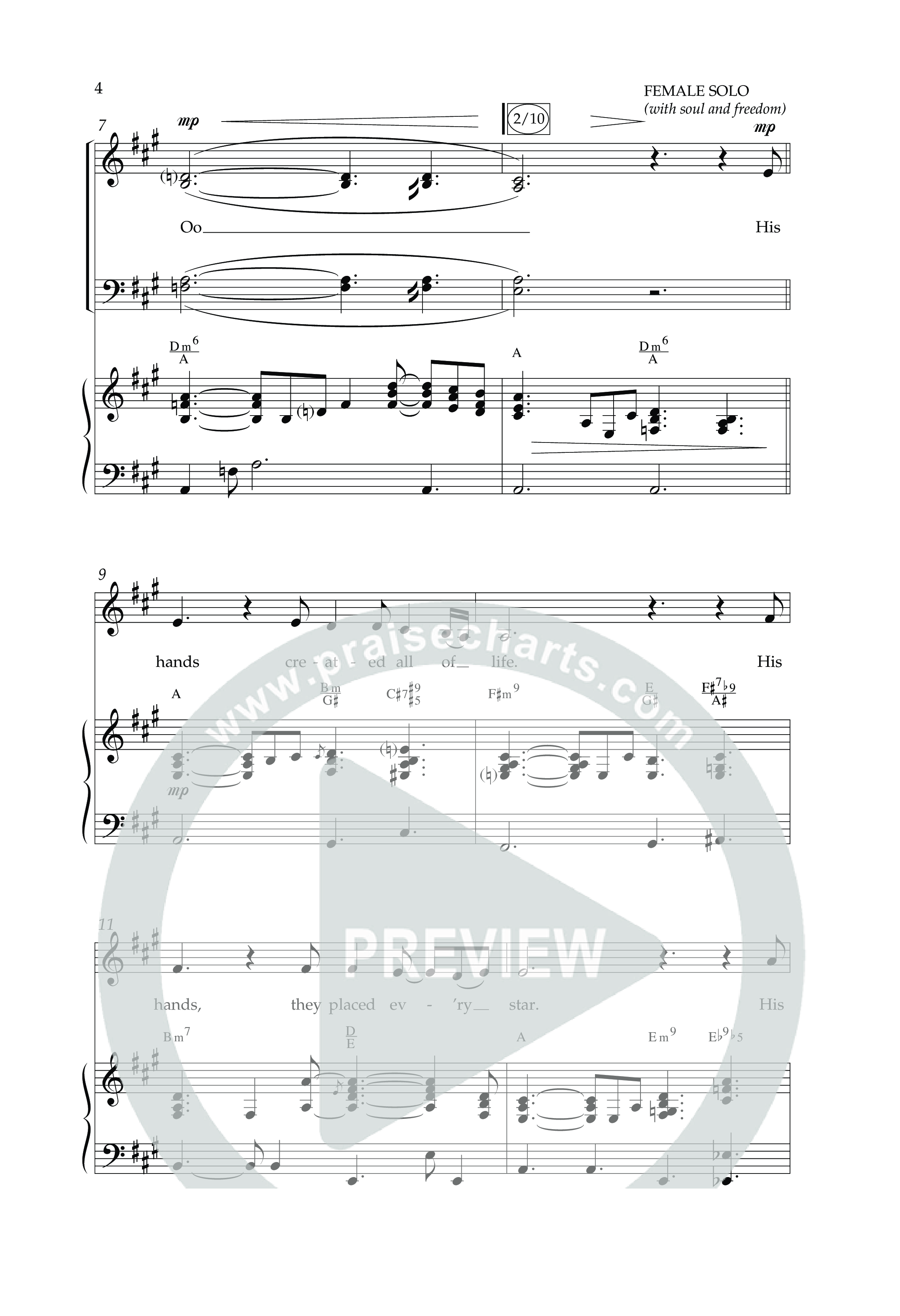 His Hands (Choral Anthem SATB) Anthem (SATB/Piano) (Lifeway Choral / Arr. Cliff Duren)