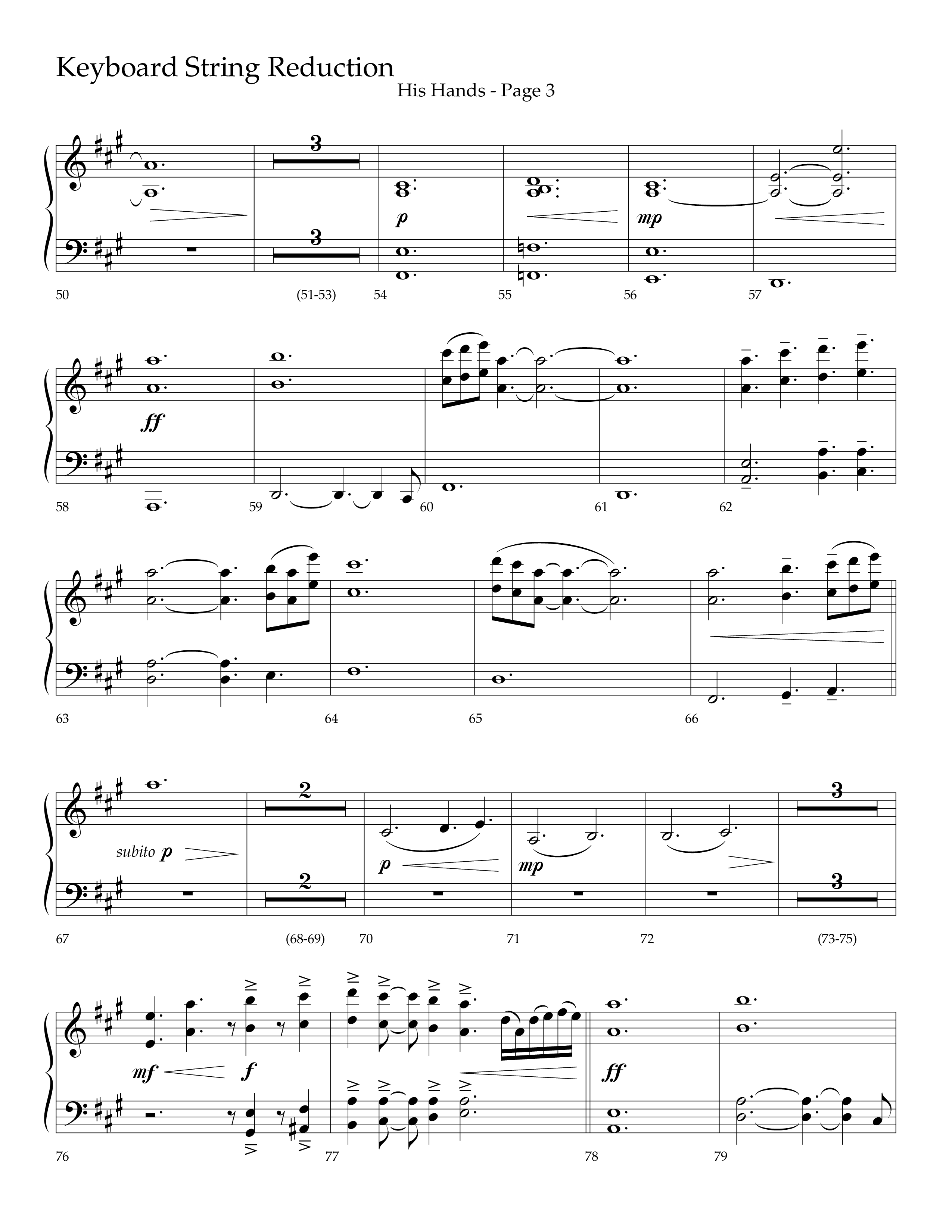His Hands (Choral Anthem SATB) String Reduction (Lifeway Choral / Arr. Cliff Duren)
