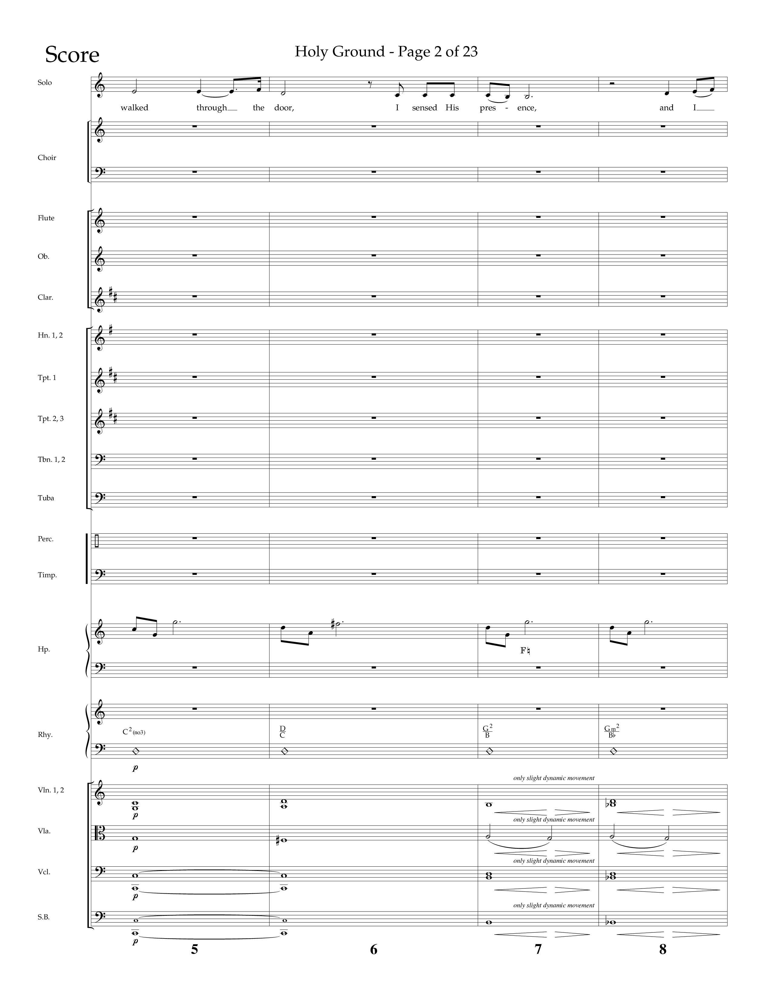 Holy Ground (Choral Anthem SATB) Orchestration (Lifeway Choral / Arr. Bradley Knight)