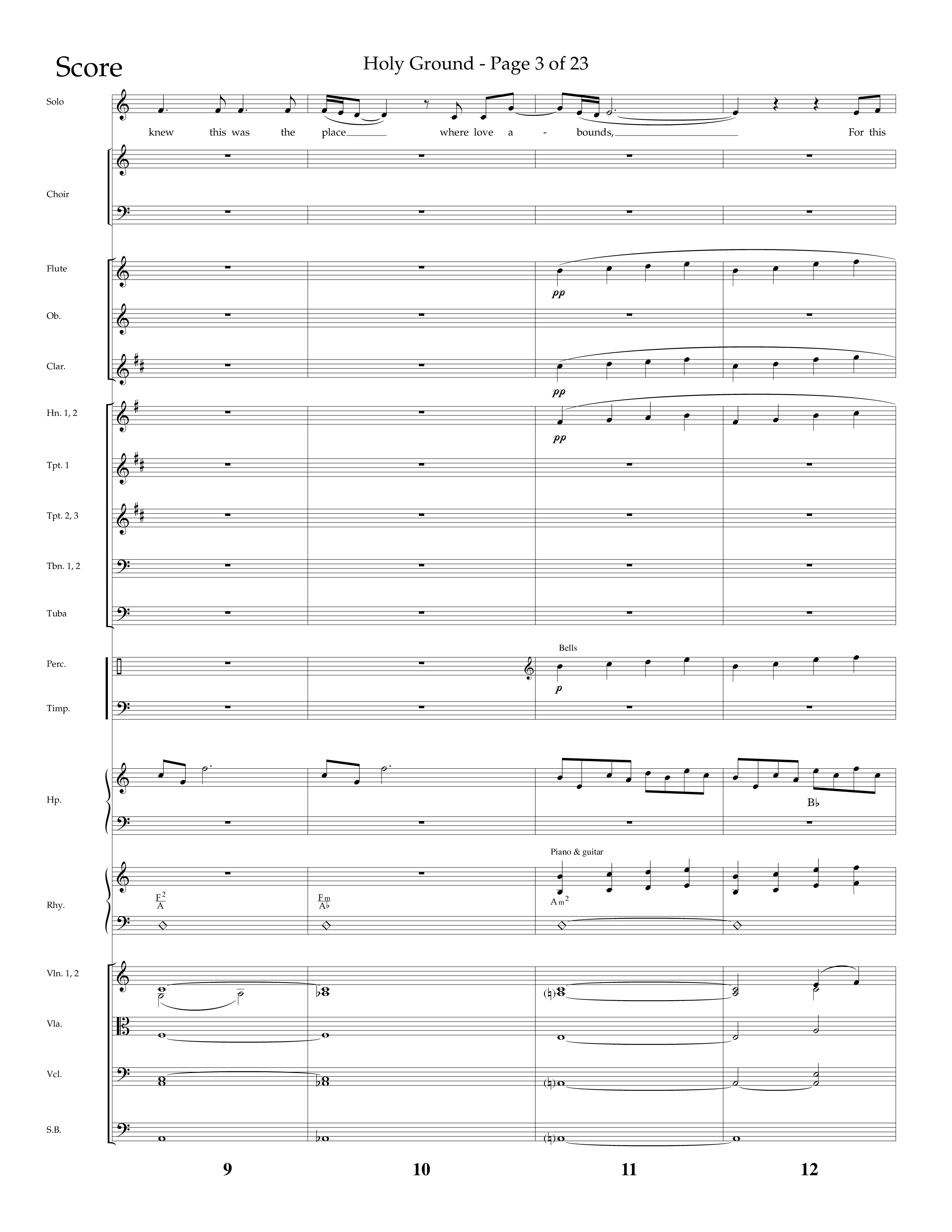 Holy Ground (Choral Anthem SATB) Orchestration (Lifeway Choral / Arr. Bradley Knight)