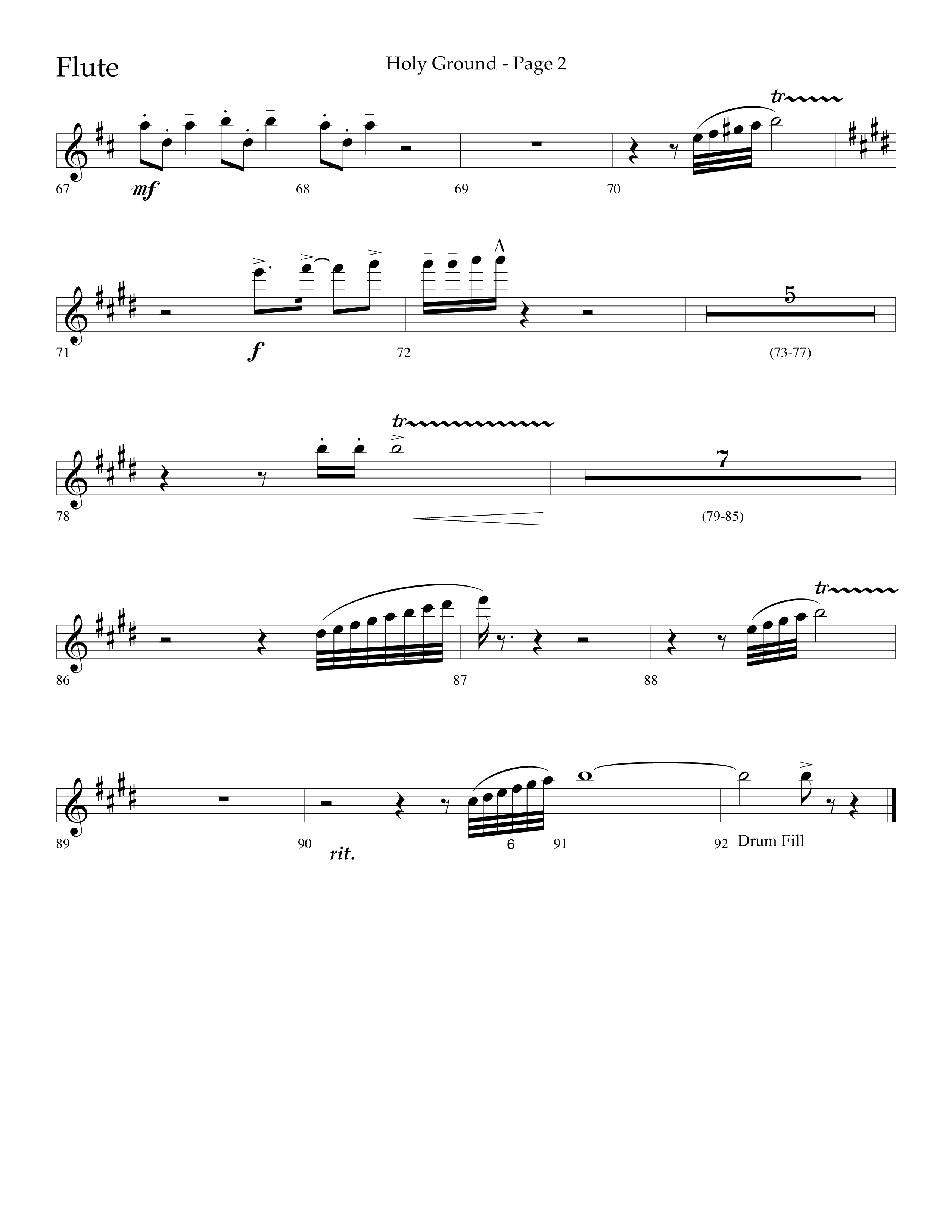 Holy Ground (Choral Anthem SATB) Flute (Lifeway Choral / Arr. Bradley Knight)